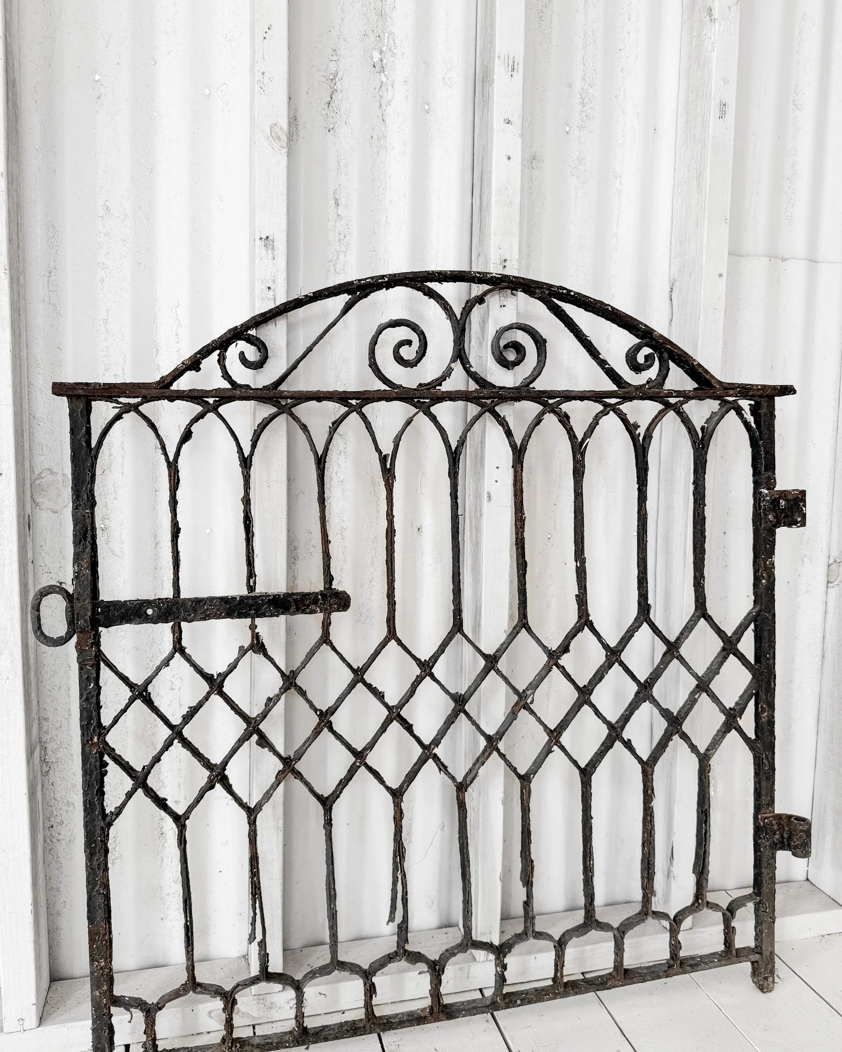 Victorian Cast Iron Garden Gate with Lattice Detail