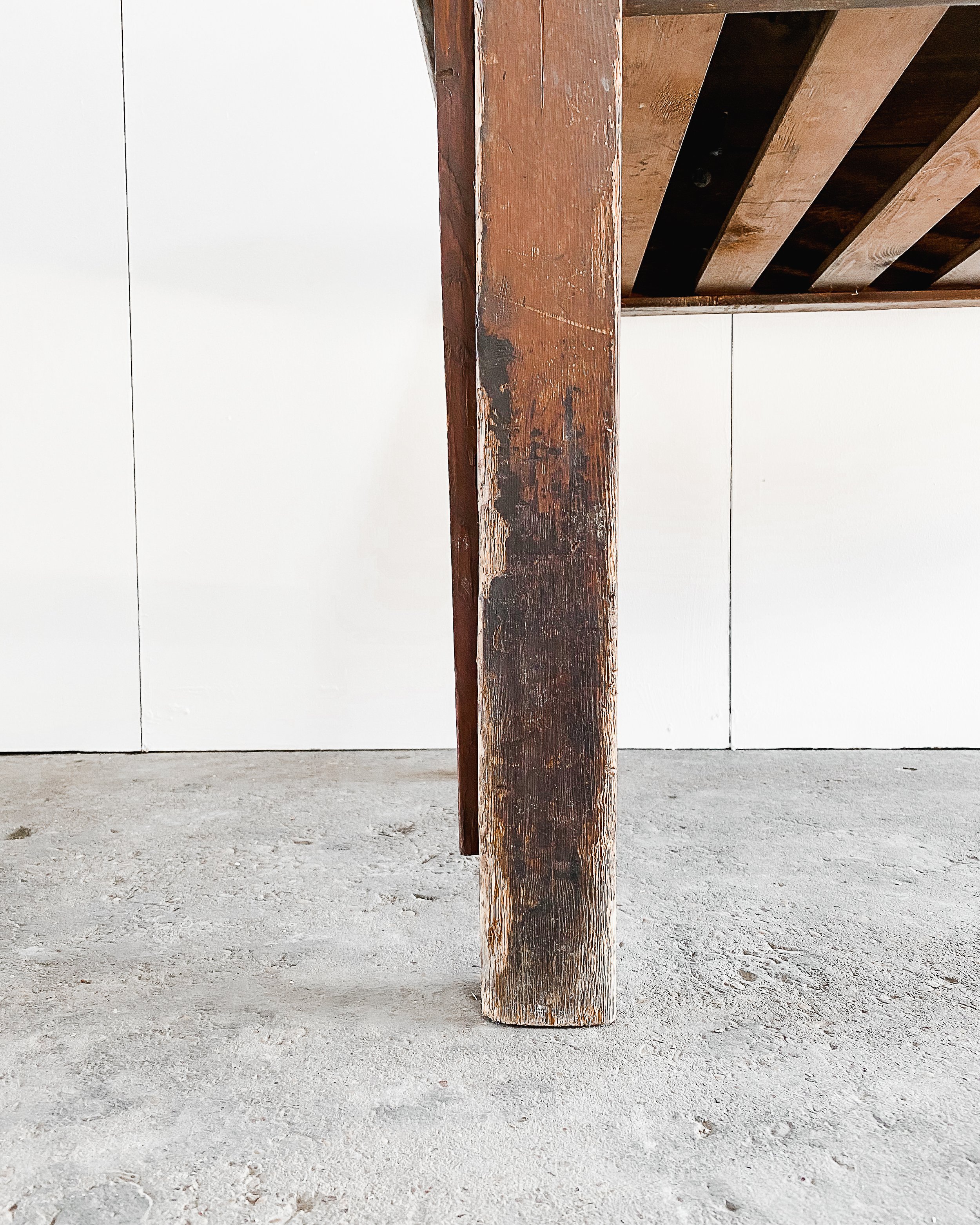Antique Mercantile Table with Hinged Top