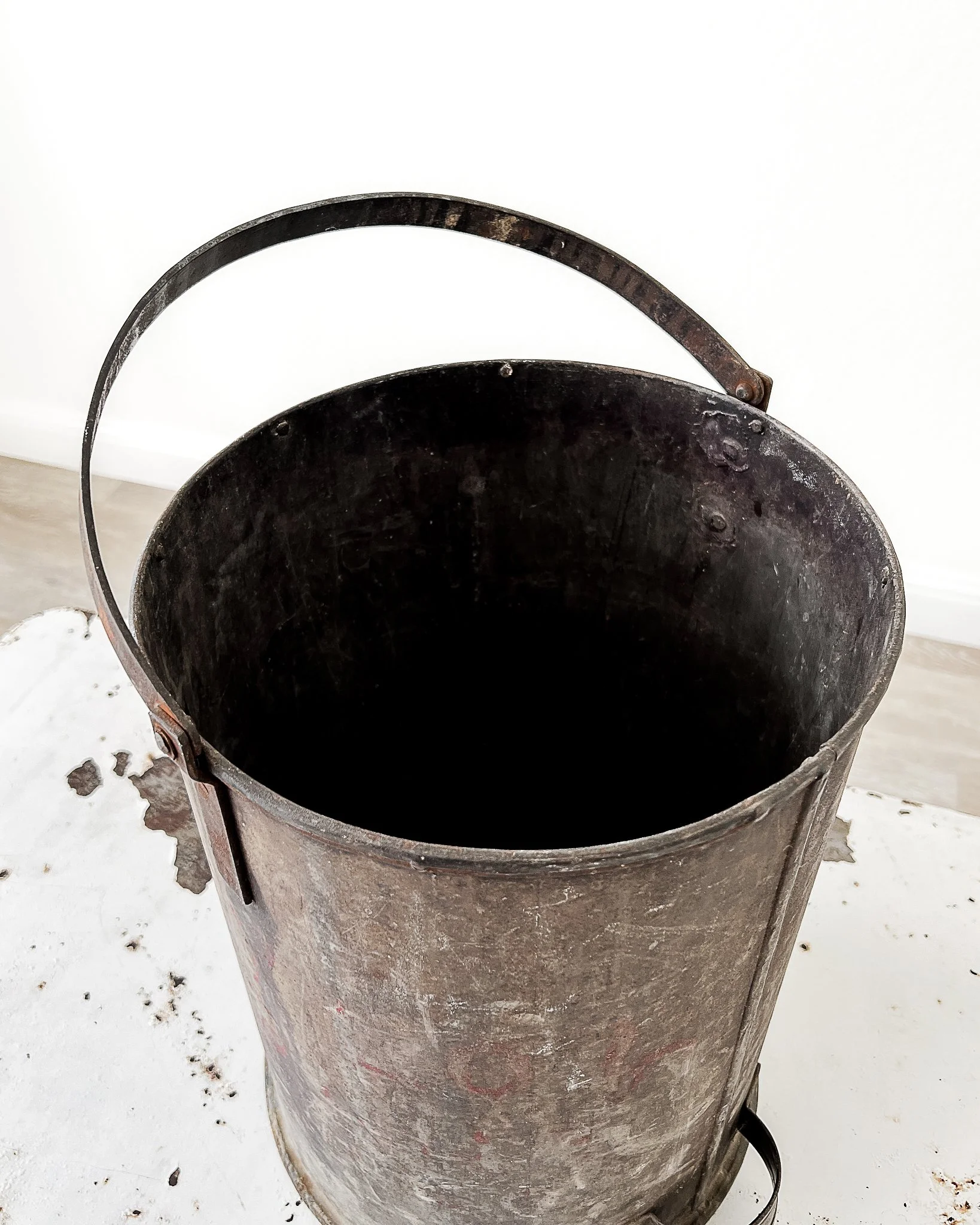 Vintage Metal Fire Bucket — East End Salvage