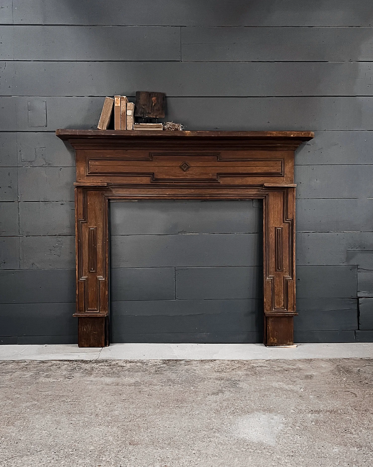 Grain Painted Fireplace Mantel — East End Salvage