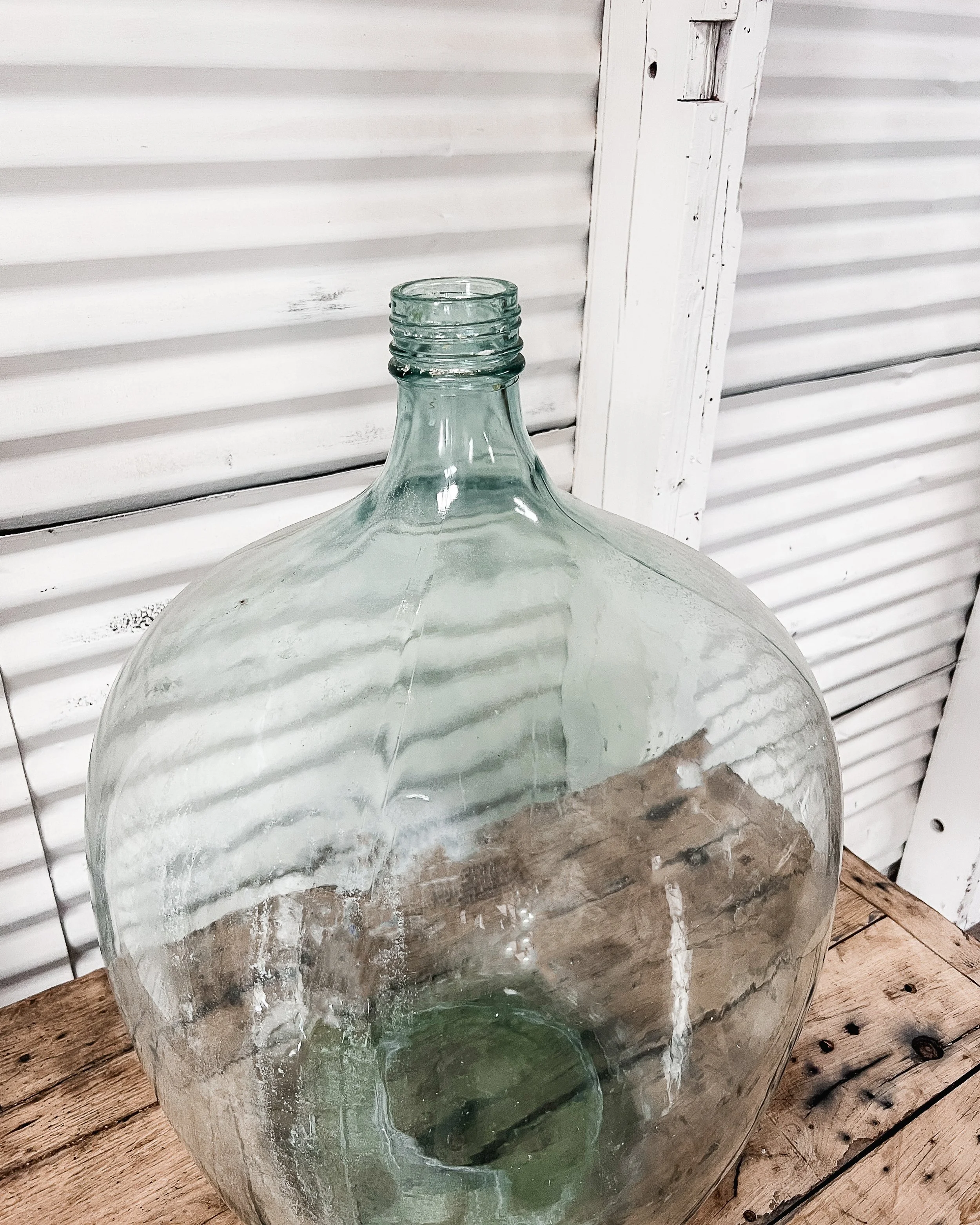 Large Glass Demijohn Bottle — East End Salvage