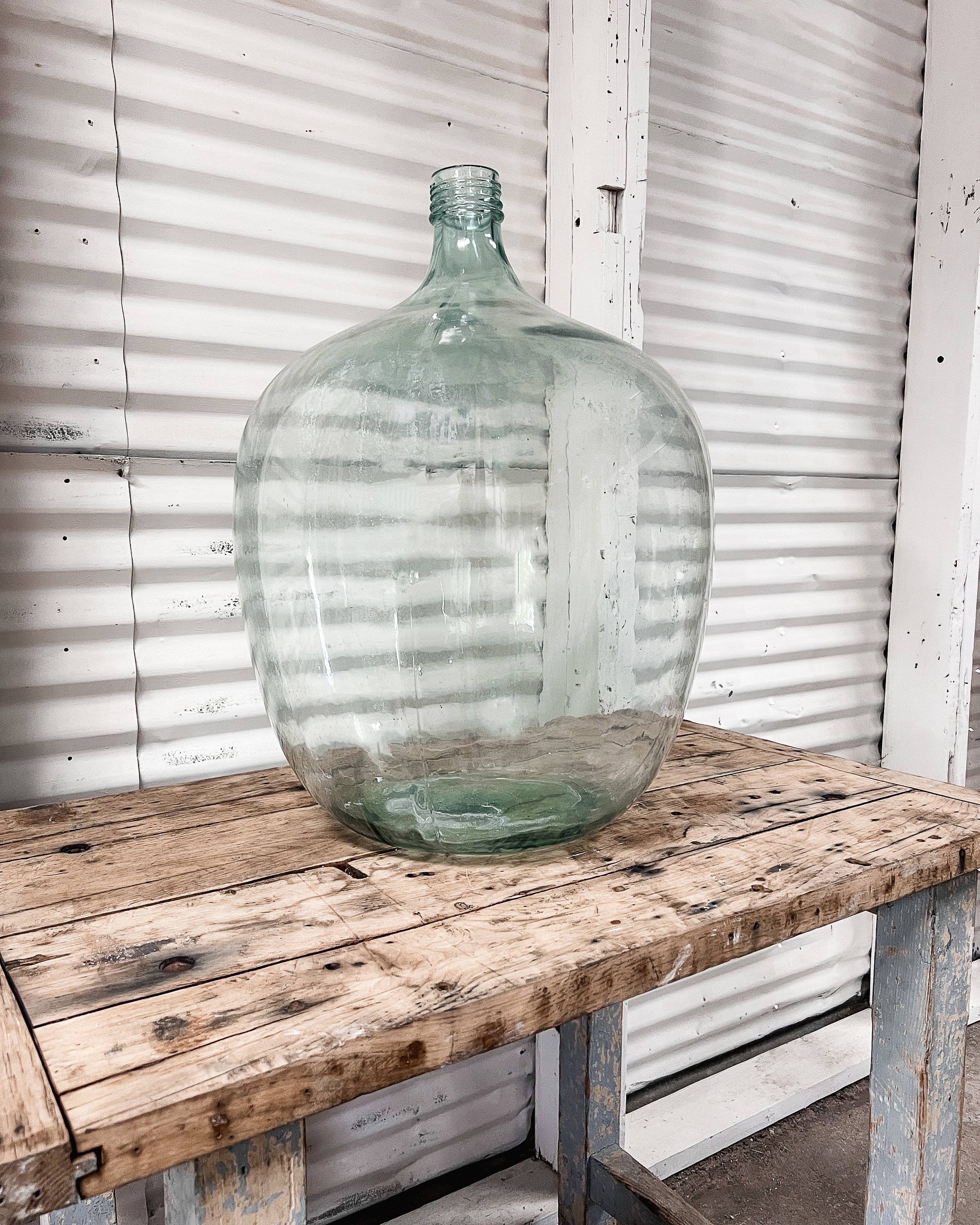 Large Glass Demijohn Bottle — East End Salvage
