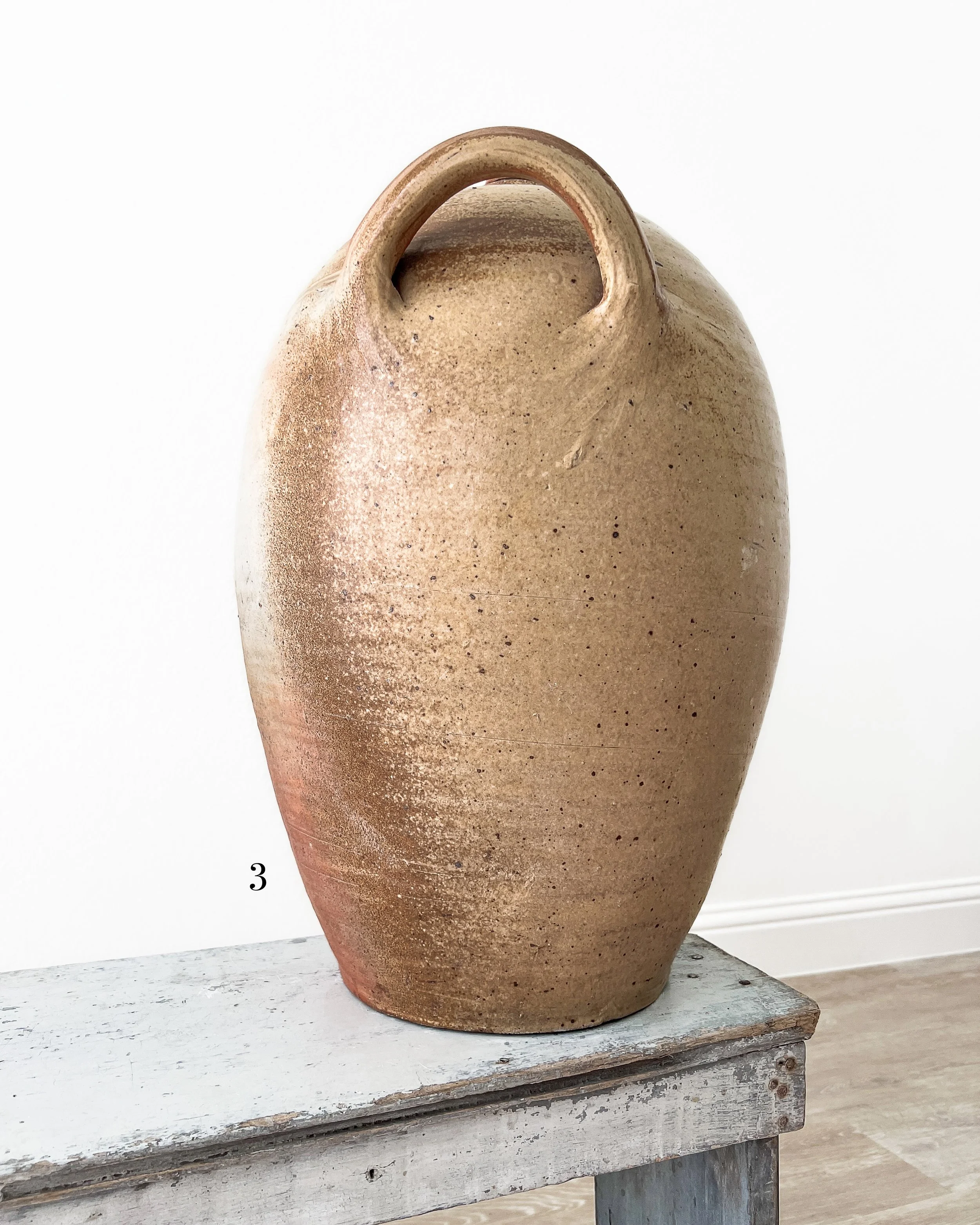 Extra Large French Olive Oil Jug, Double Handle — East End Salvage