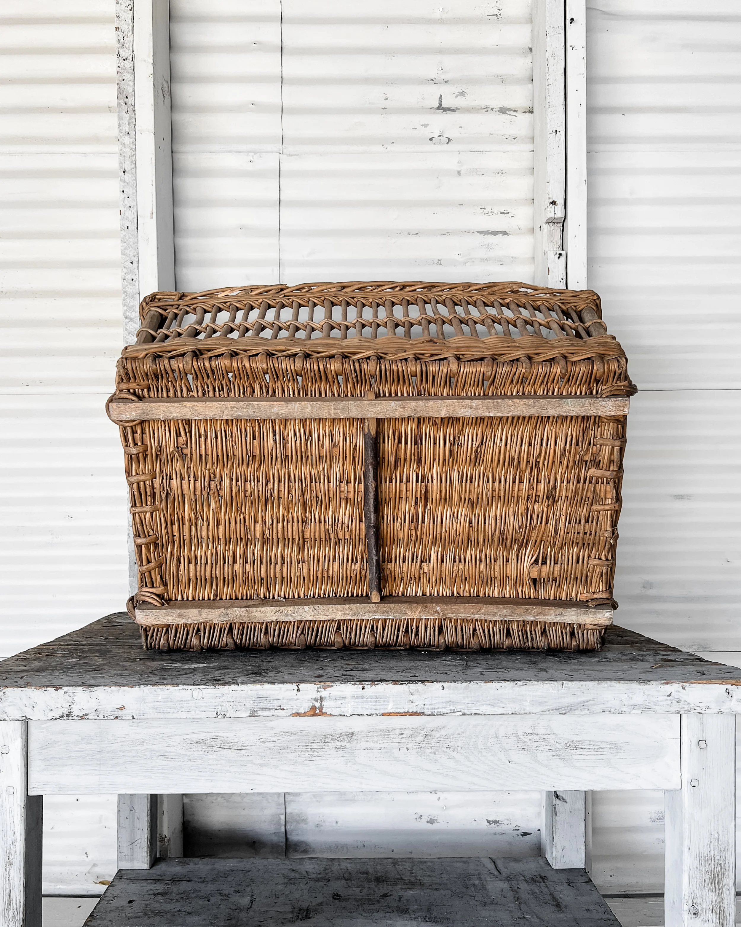 Antique French Market Basket — East End Salvage