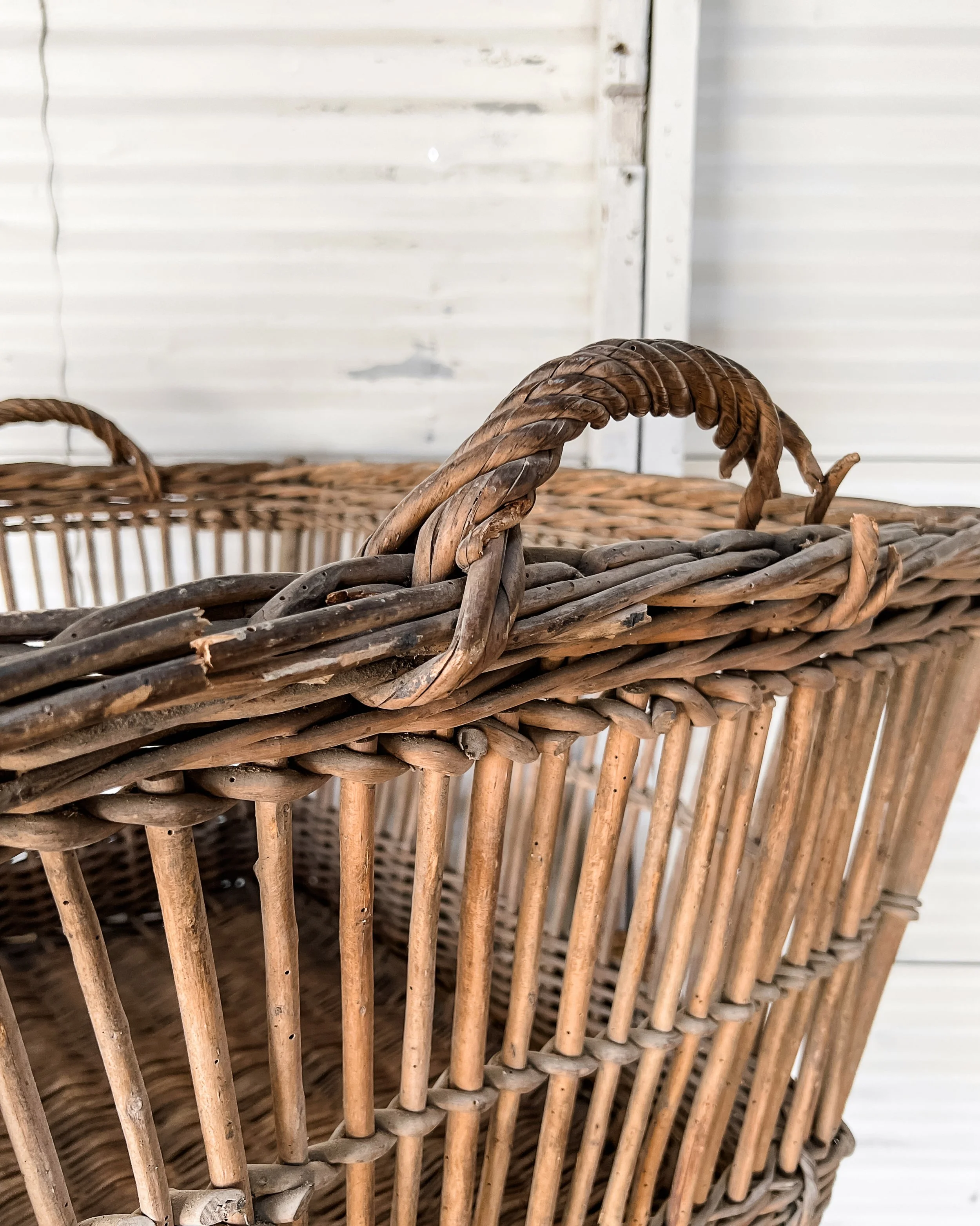 Antique French Market Basket — East End Salvage