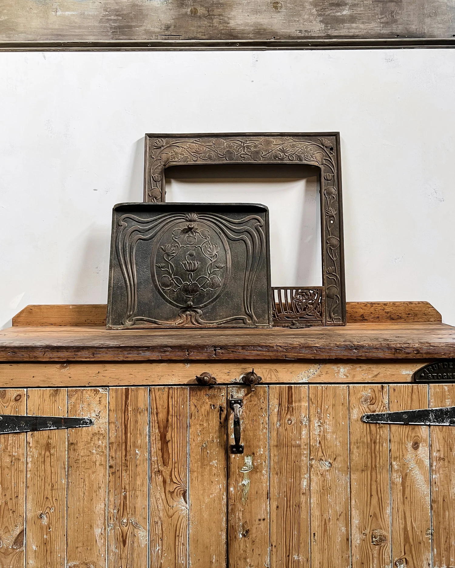 Antique Cast Iron Fireplace Surround — East End Salvage