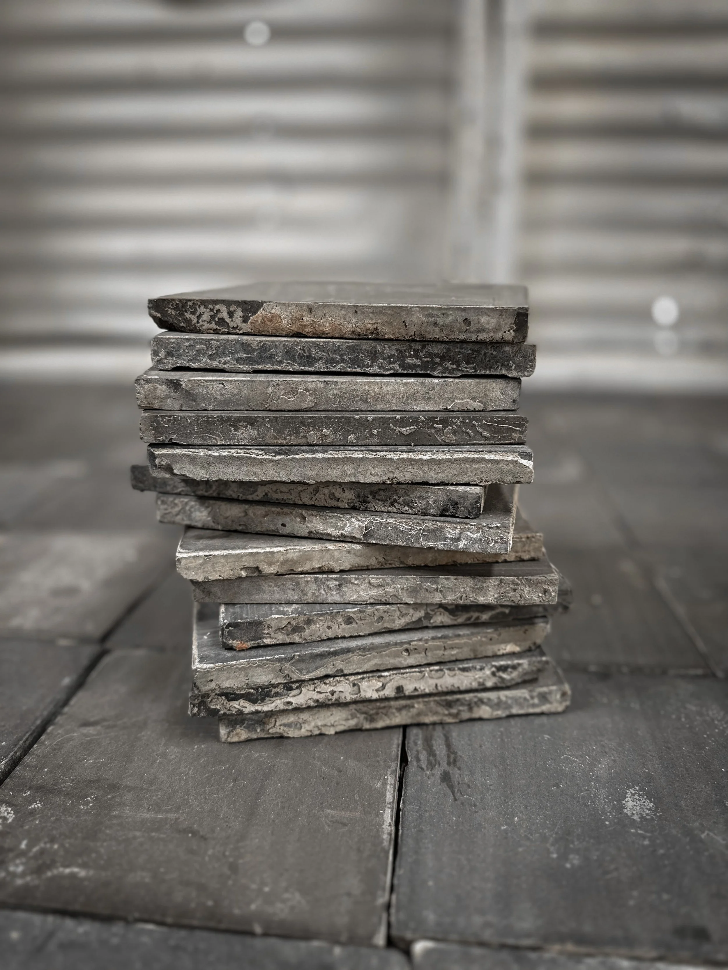 Reclaimed Victorian Black Encaustic Tiles