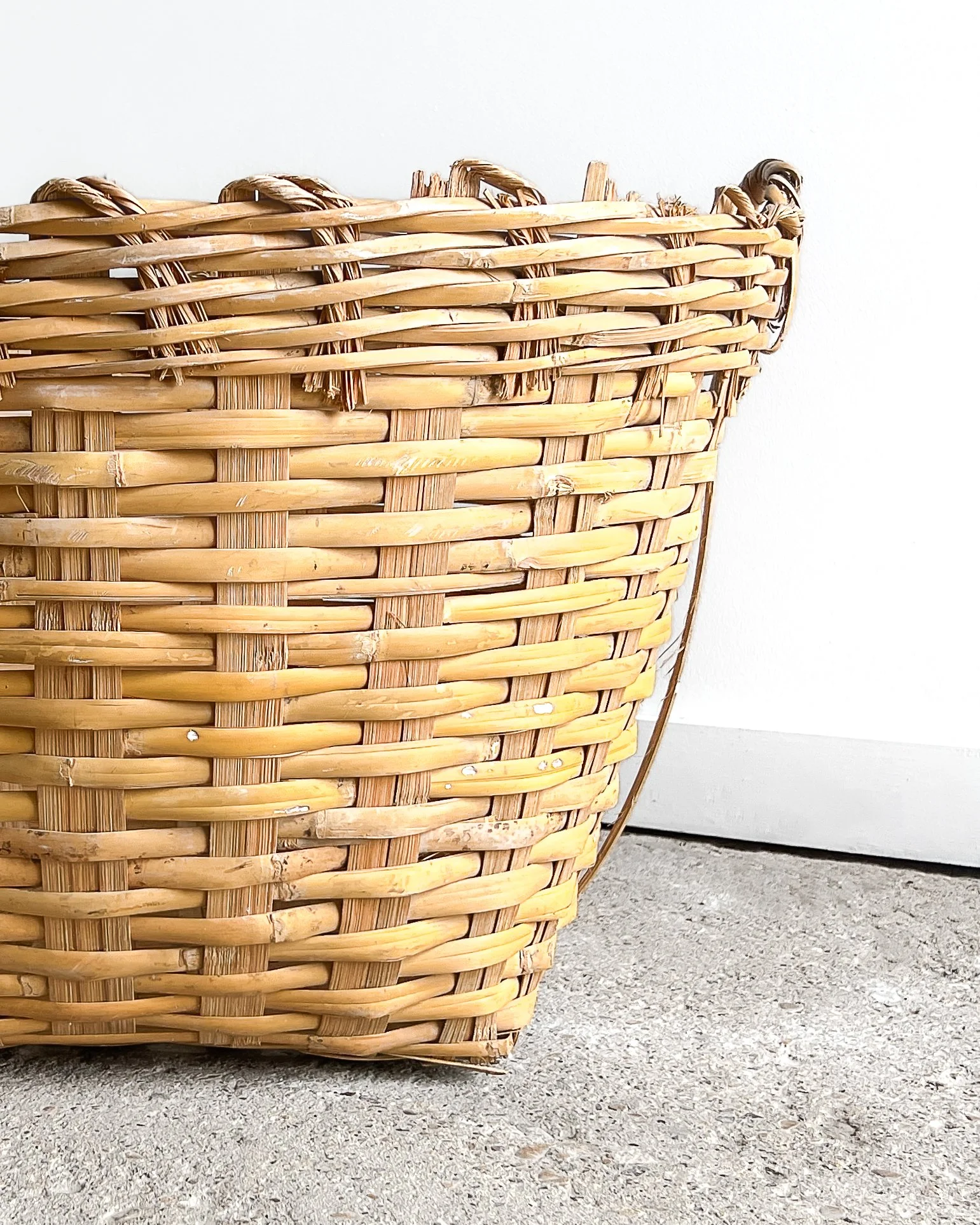 Cane & Reed Woven Basket — East End Salvage