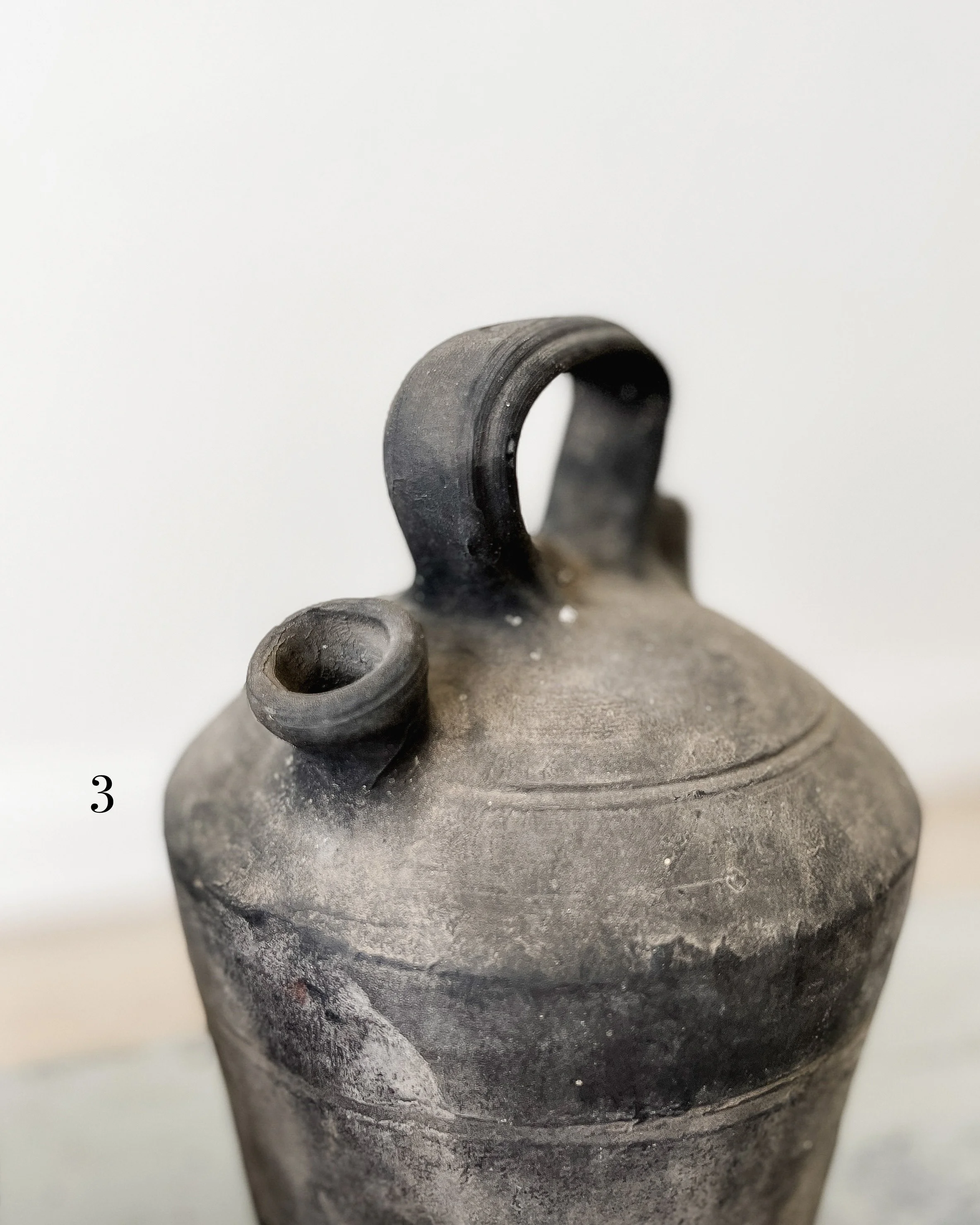 Antique Spanish Black Clay Water Jug — East End Salvage