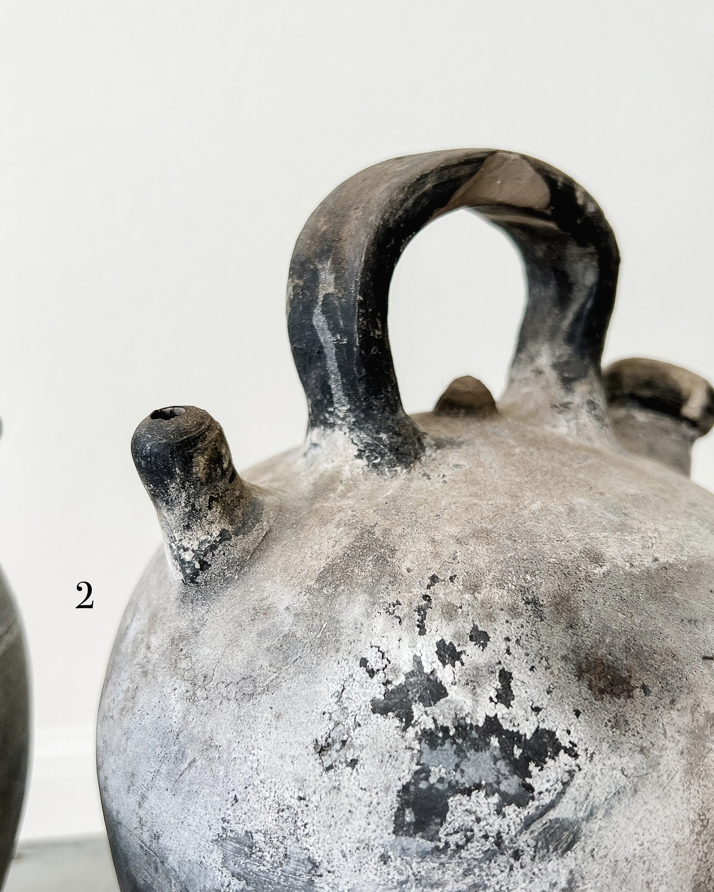 Antique Spanish Black Clay Water Jug — East End Salvage