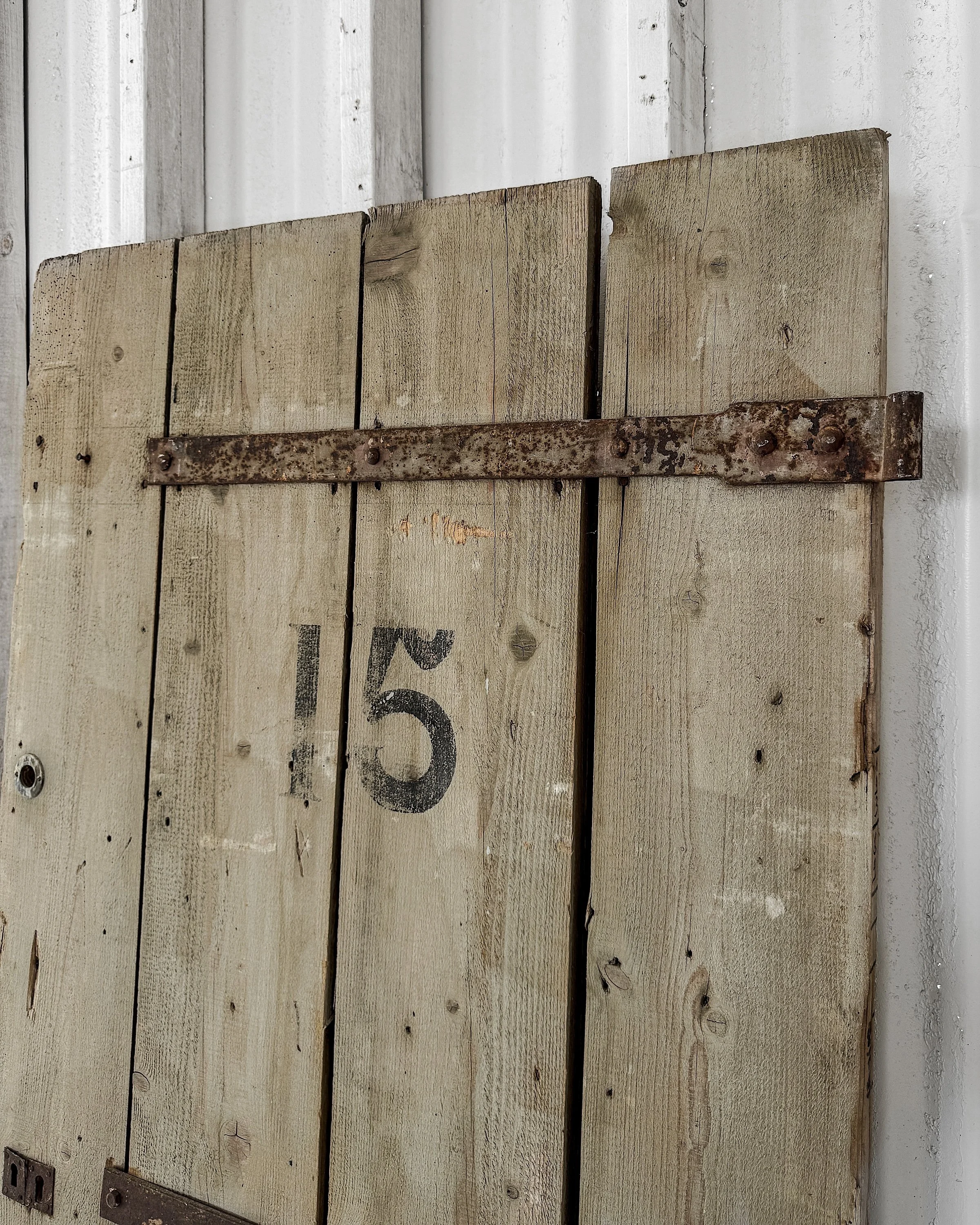 Salvaged Antique French Barn Shutter