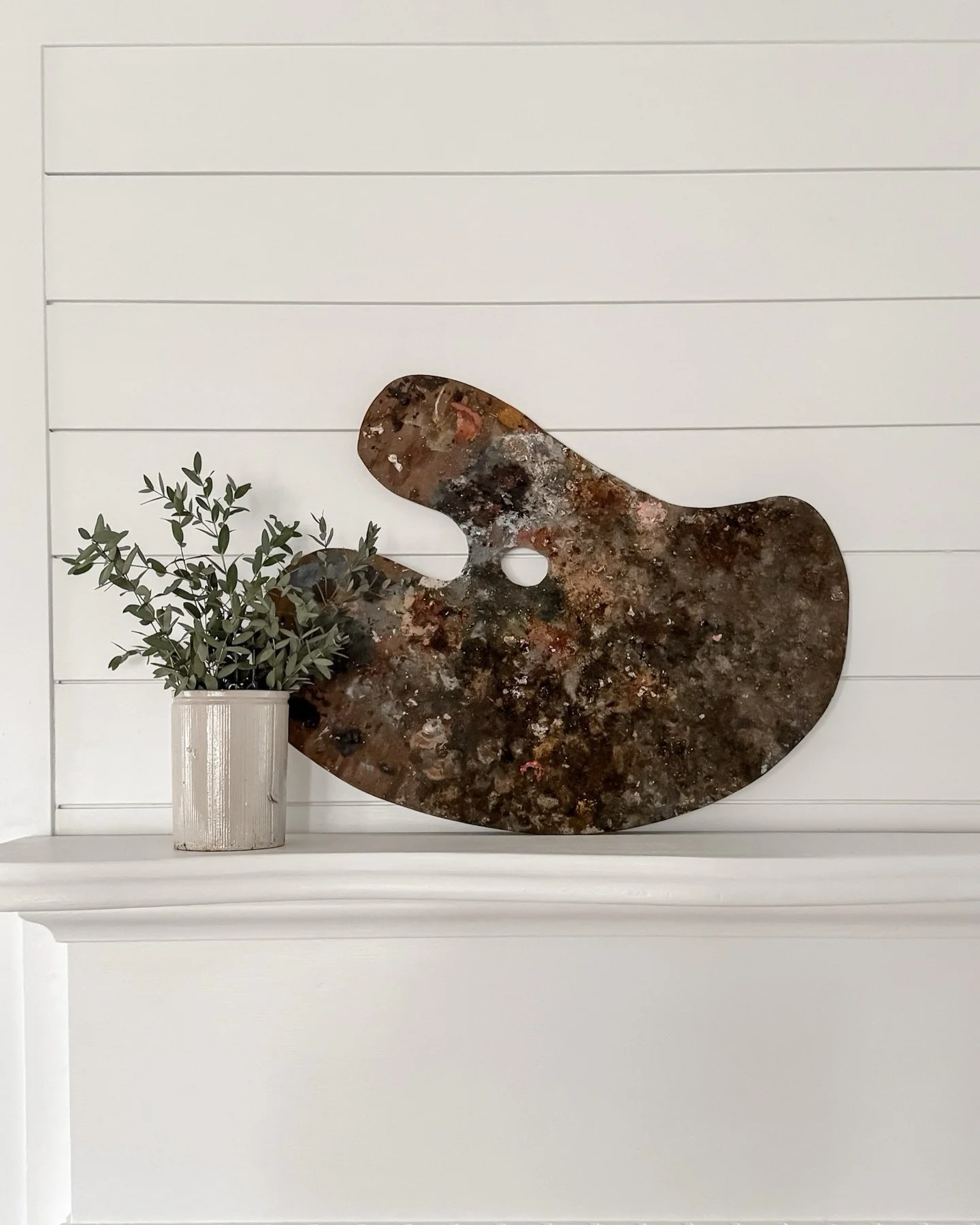 Decades of color. Hundreds of brushstrokes. One extraordinary piece. 🎨

This 19th-century French artist&rsquo;s palette is thick with built-up pigments and studio history&mdash;a sculptural relic from the golden age of painting. Style it on a shelf,