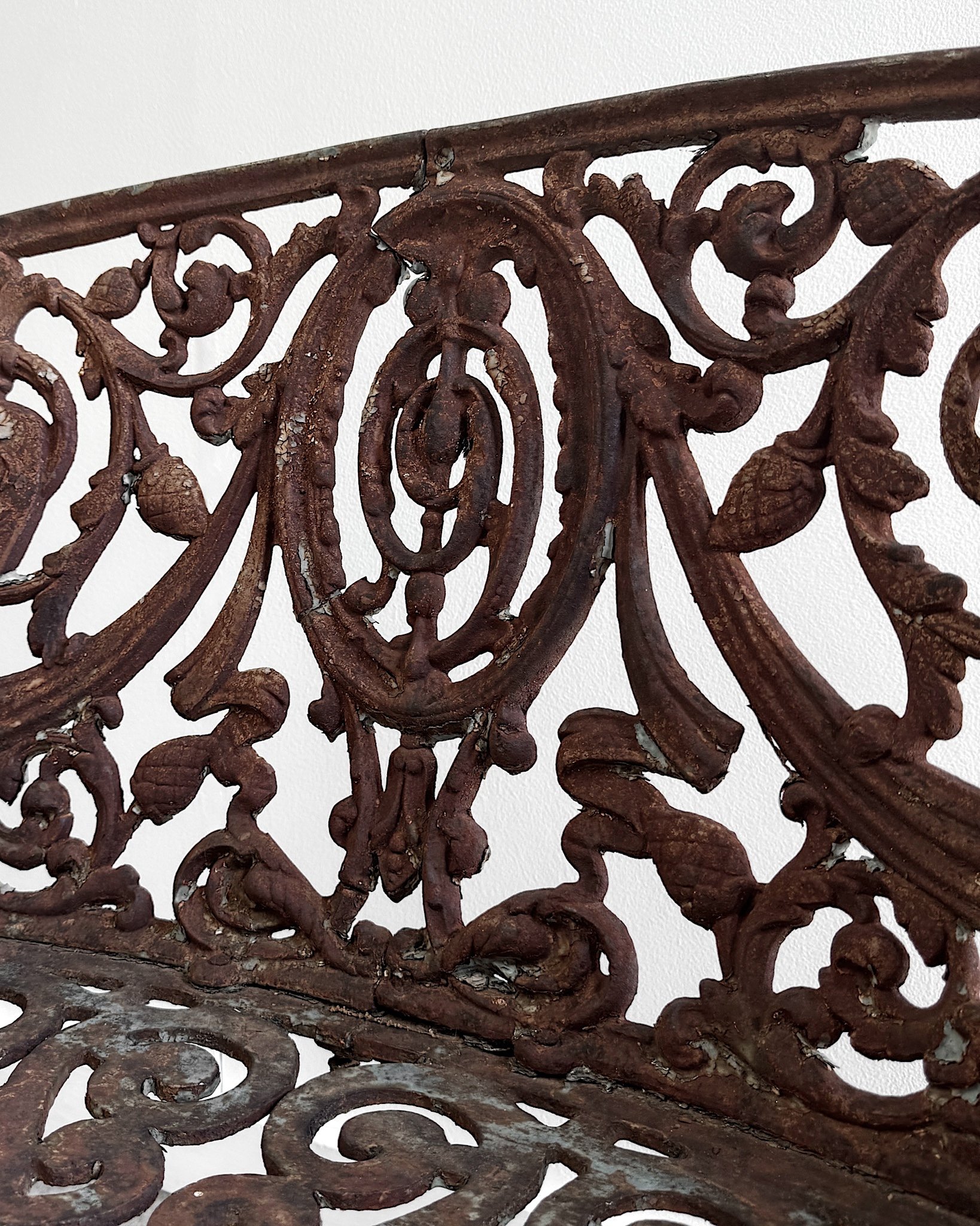 19th Century French Cast Iron Garden Settee