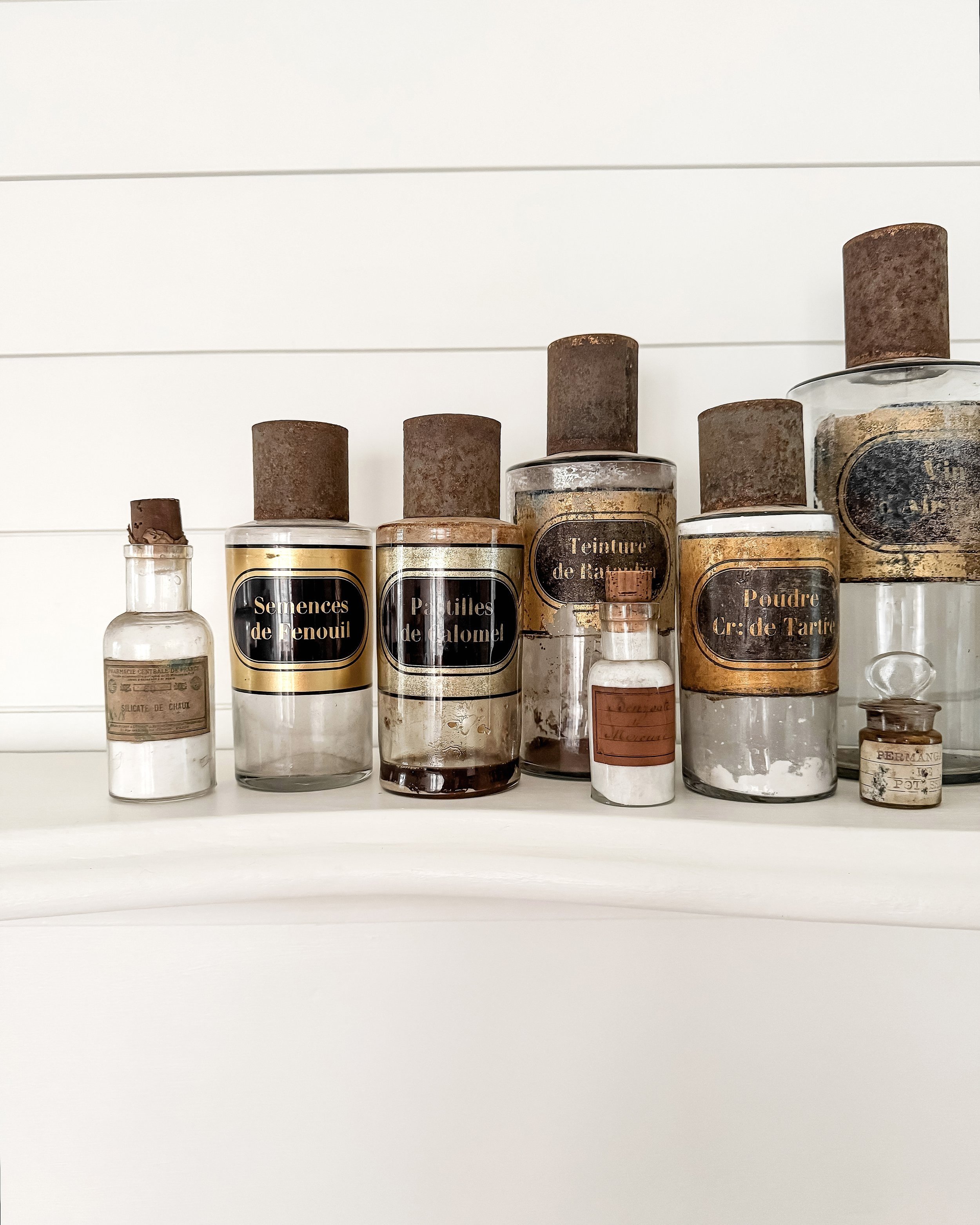 Antique French Apothecary Bottles