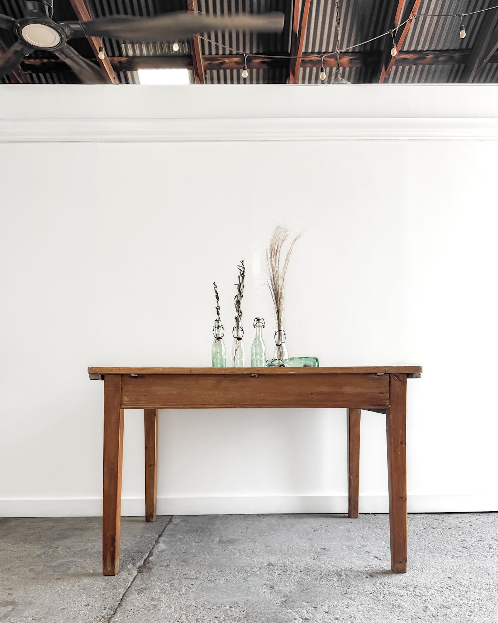 Antique English Pine Kitchen Table
