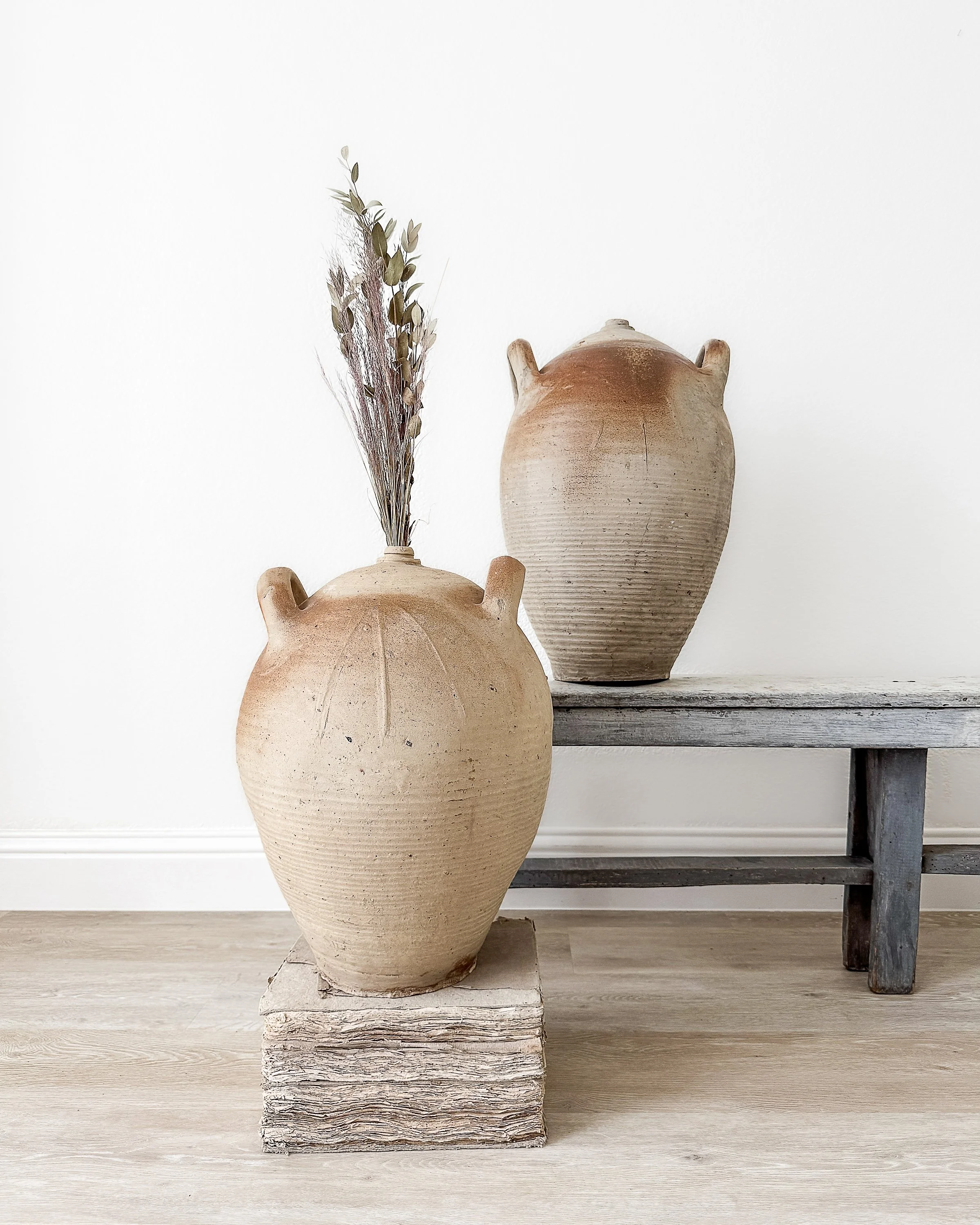 Antique French Provencal Olive Oil Jugs