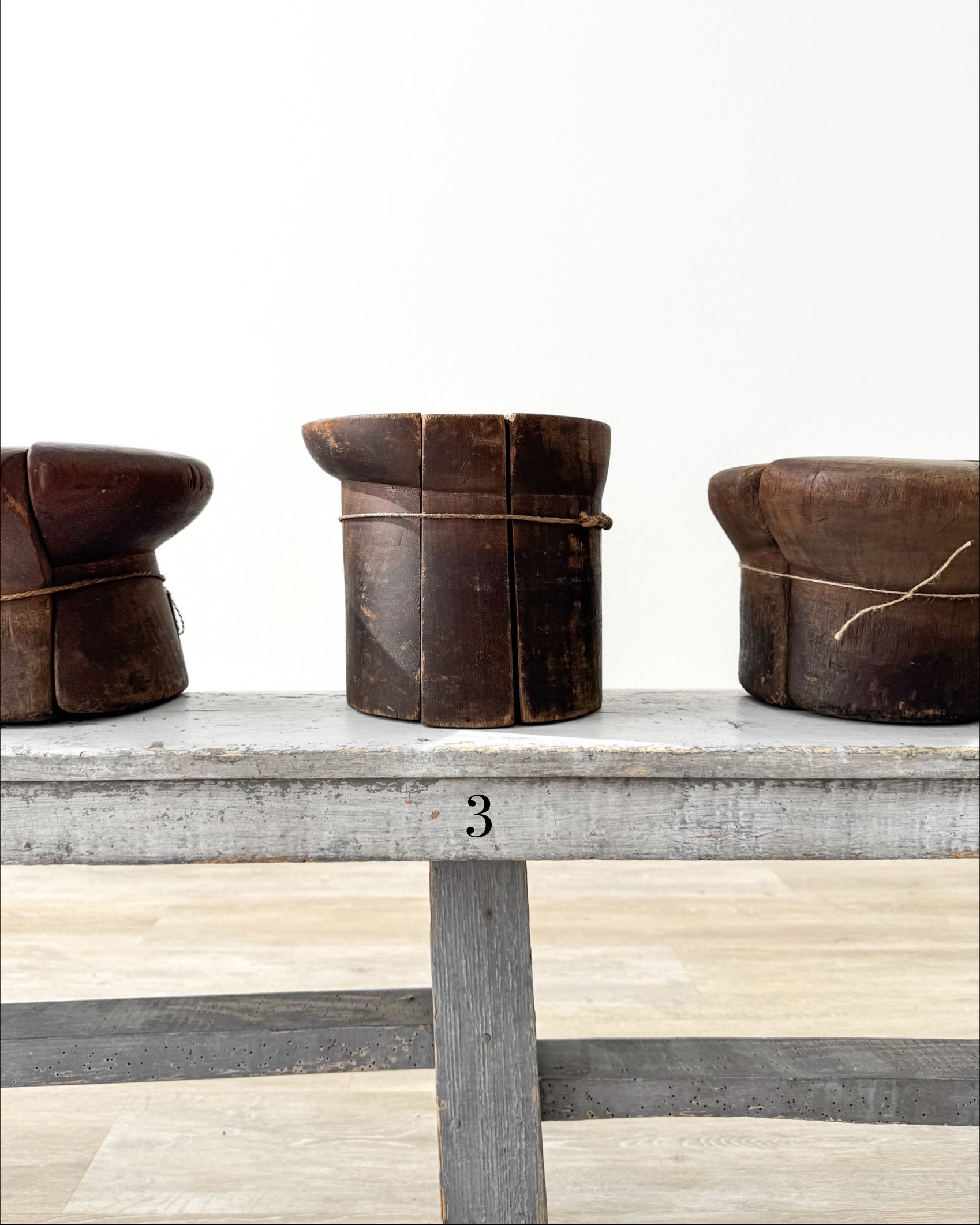 Antique Wooden Puzzle Hat Blocks