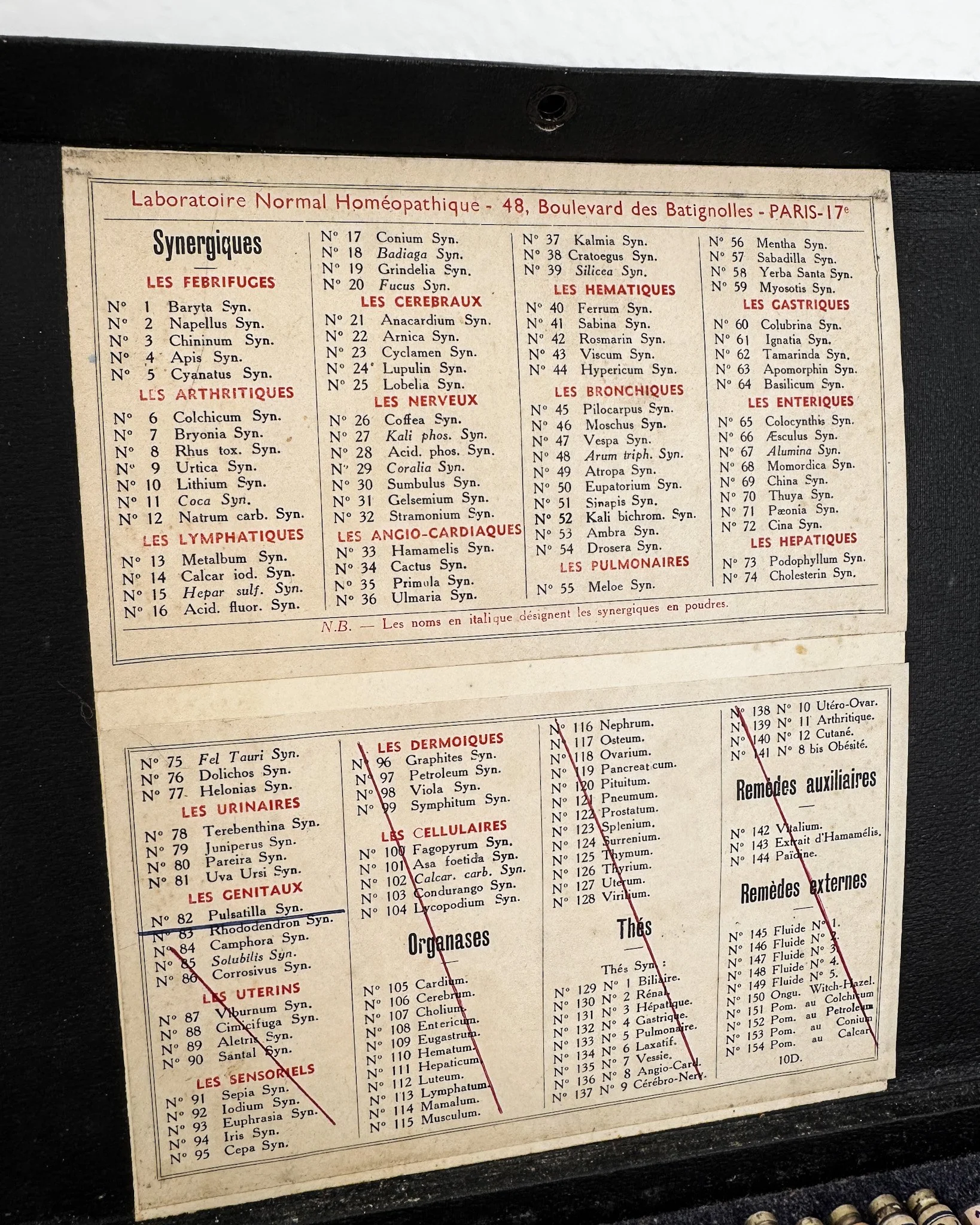 Antique French Homeopathic Set