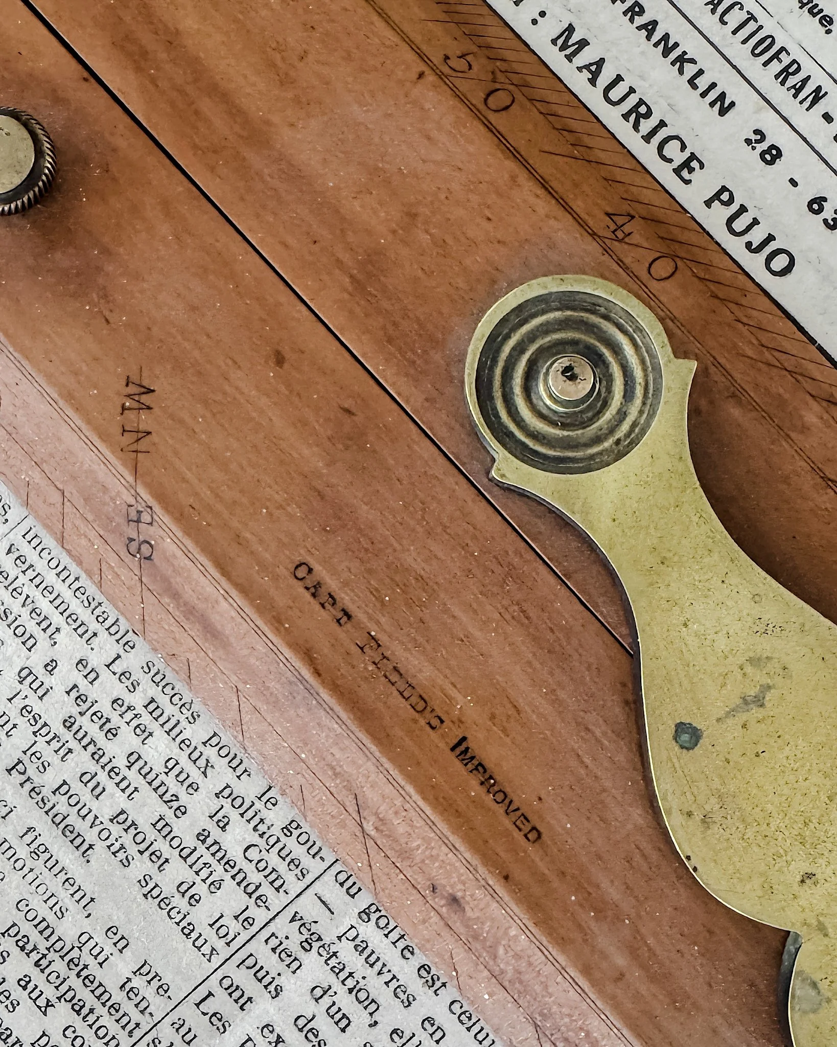 Victorian Wooden Parallel Ruler