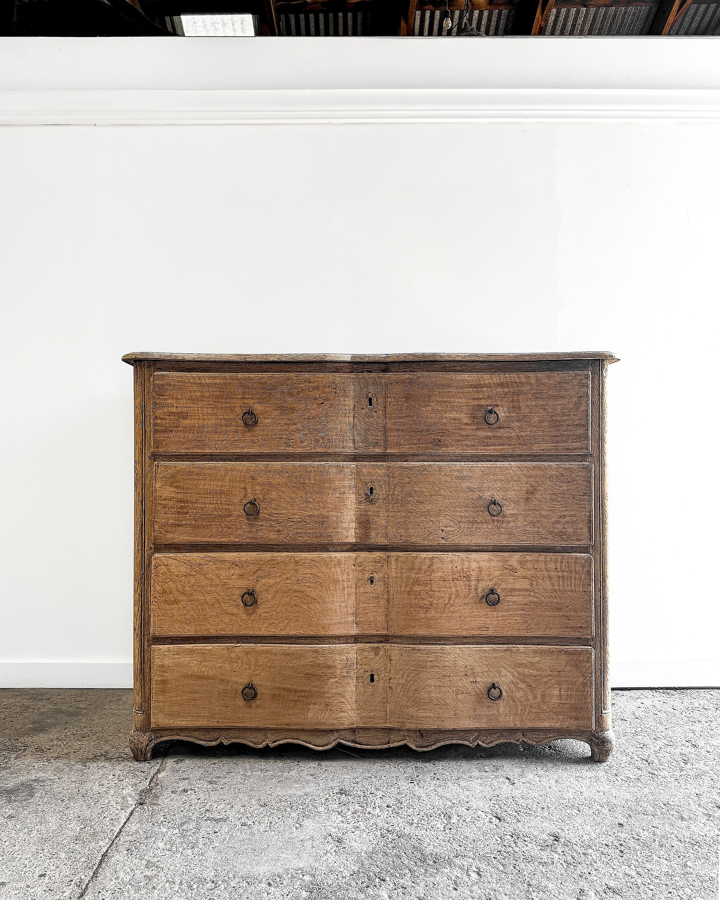 Antique French Serpentine Dresser