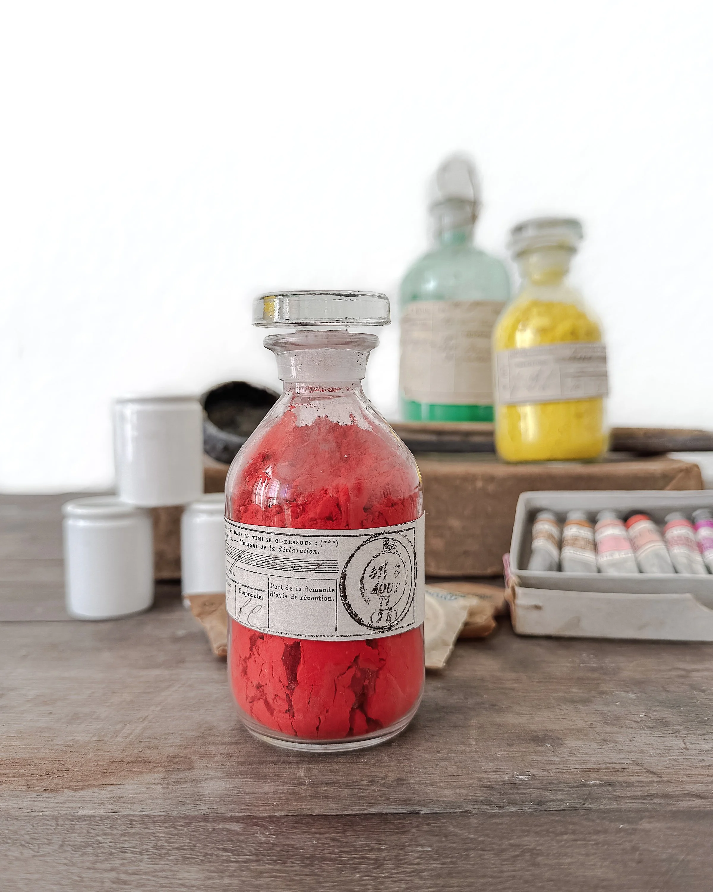 Set of Vintage French Artist Supplies