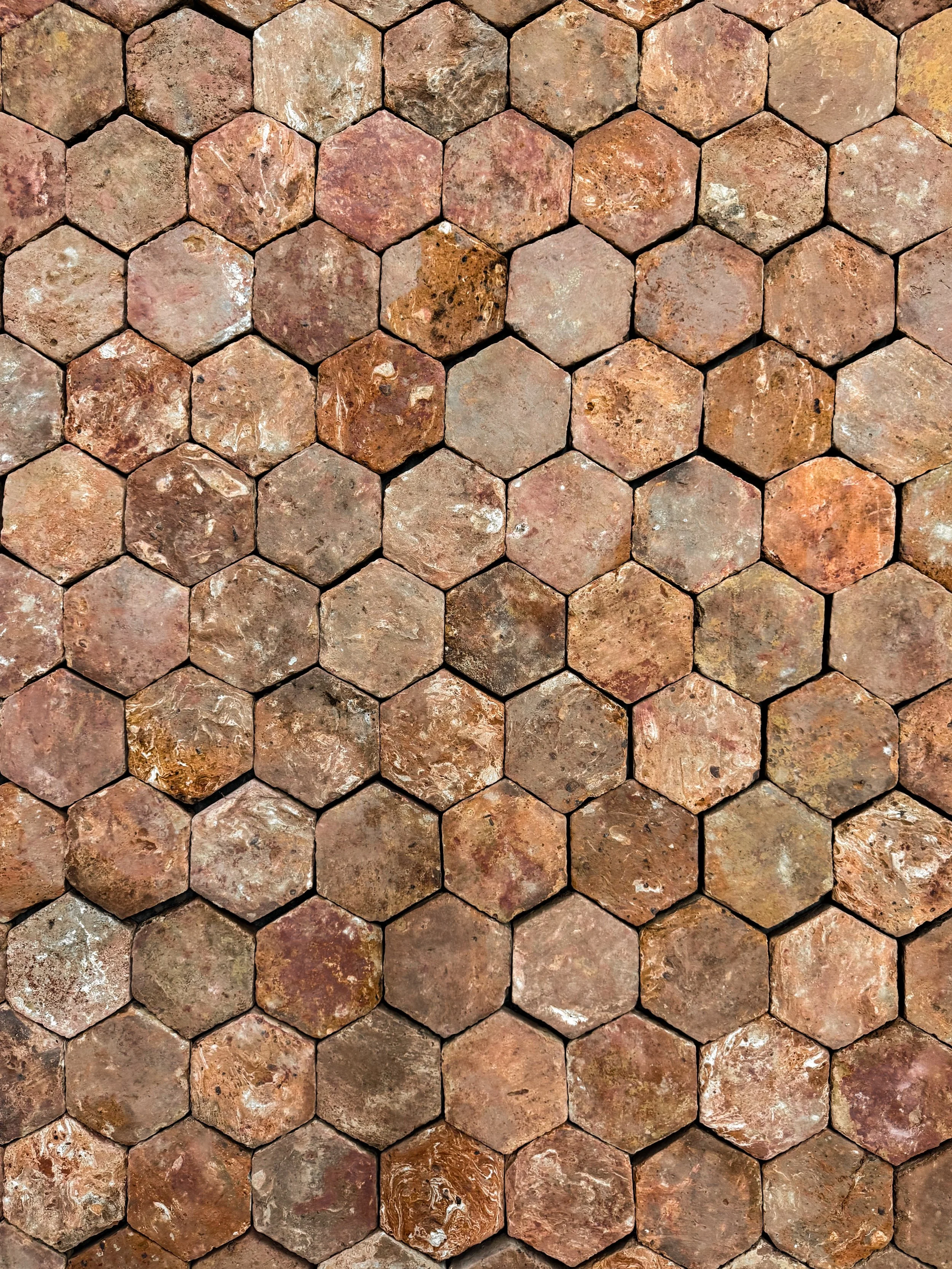 Antique Reclaimed French Terracotta Hexagon Tile