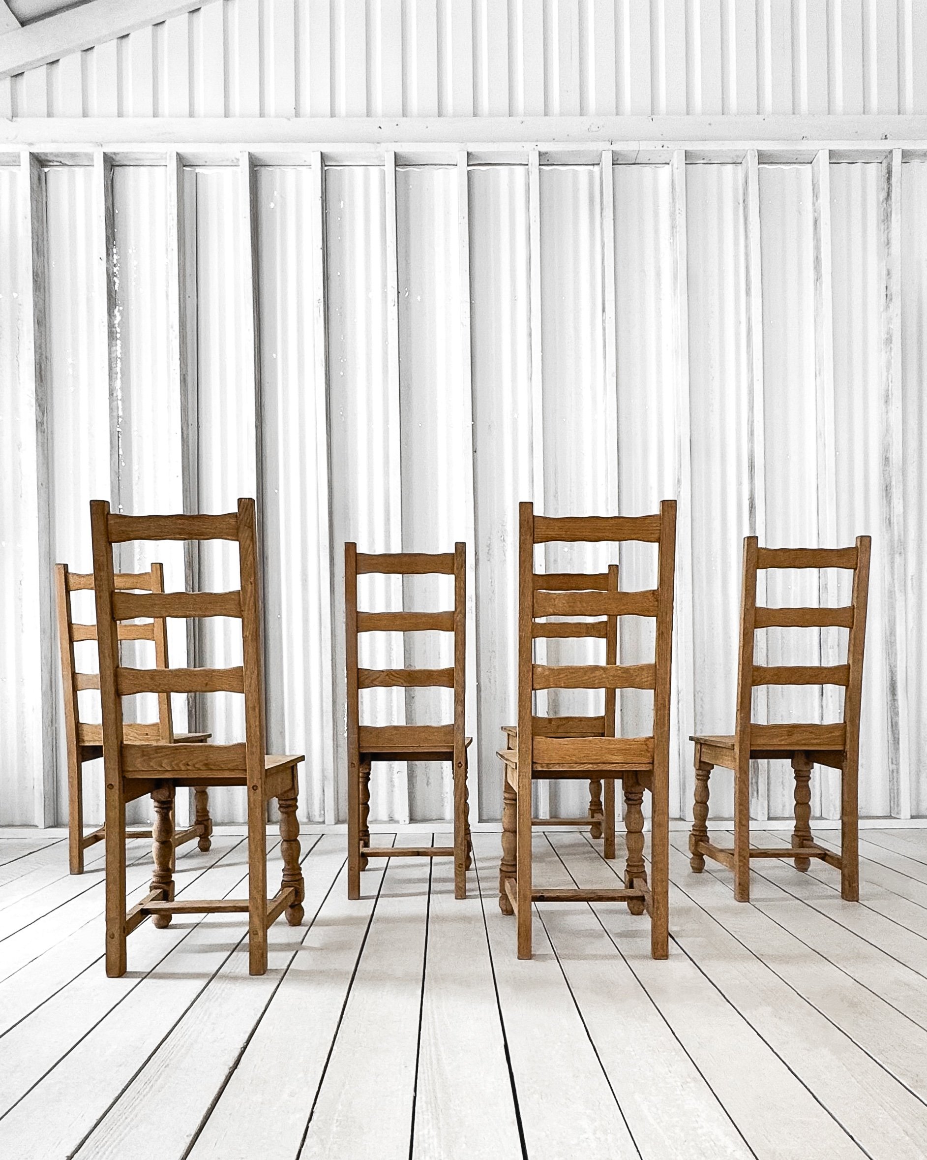 Antique French Ladderback Chairs