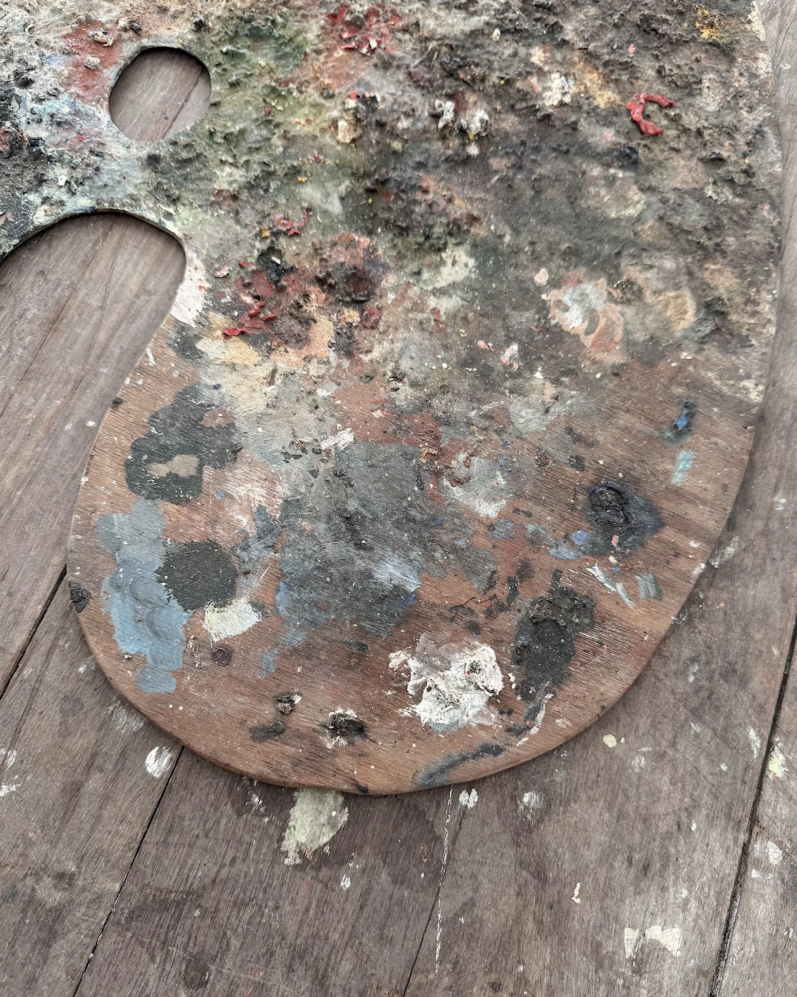 Antique Wooden French Artist's Palette