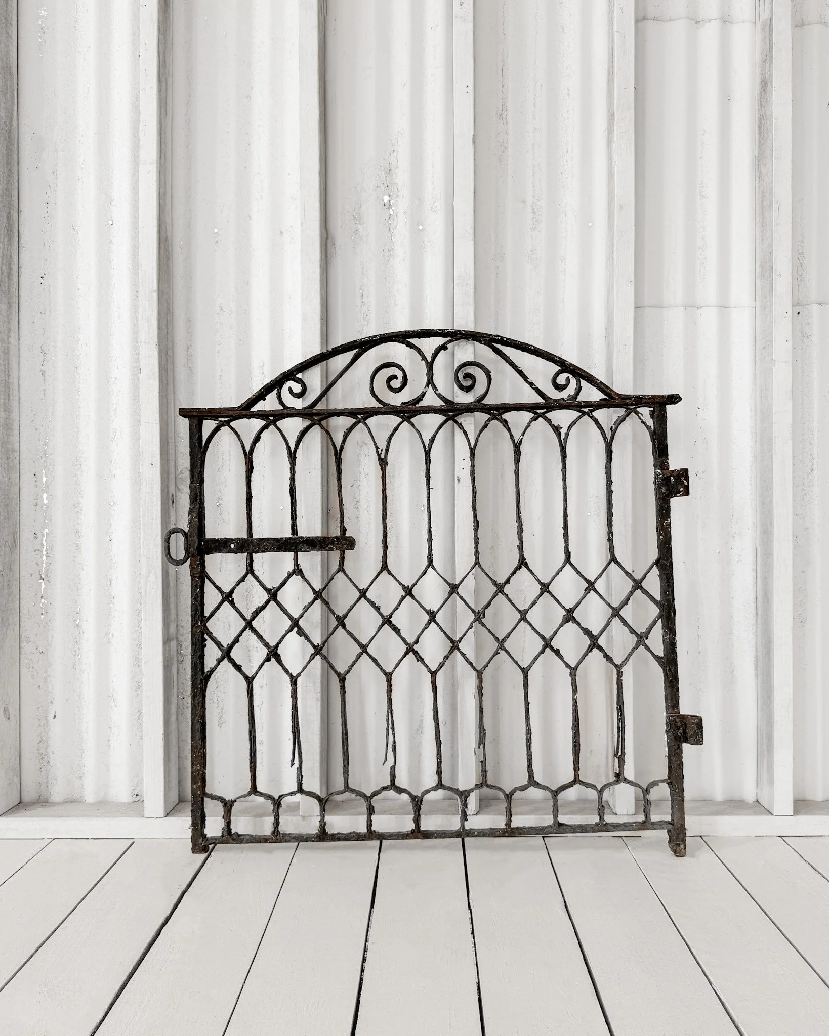 Victorian Cast Iron Garden Gate with Lattice Detail