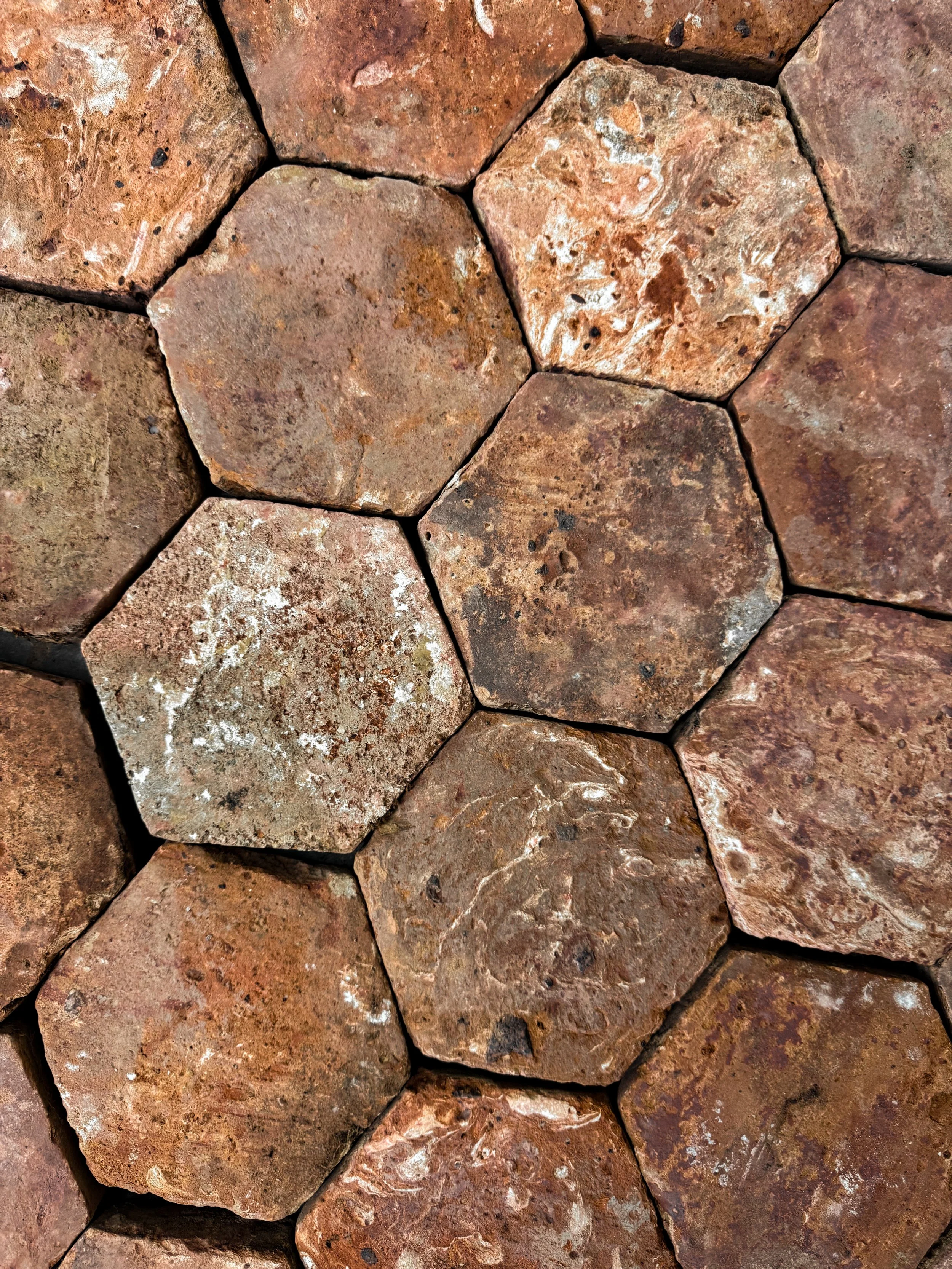 Antique Reclaimed French Terracotta Hexagon Tile
