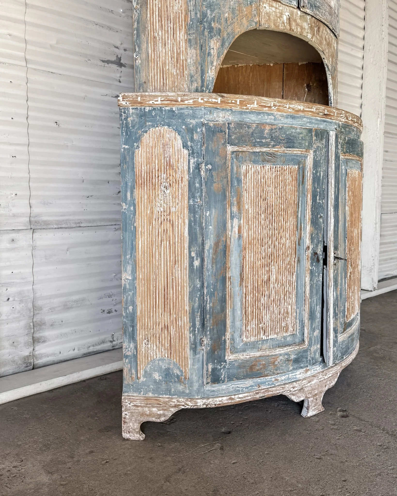 Early 19th C. Swedish Gustavian Corner Cupboard