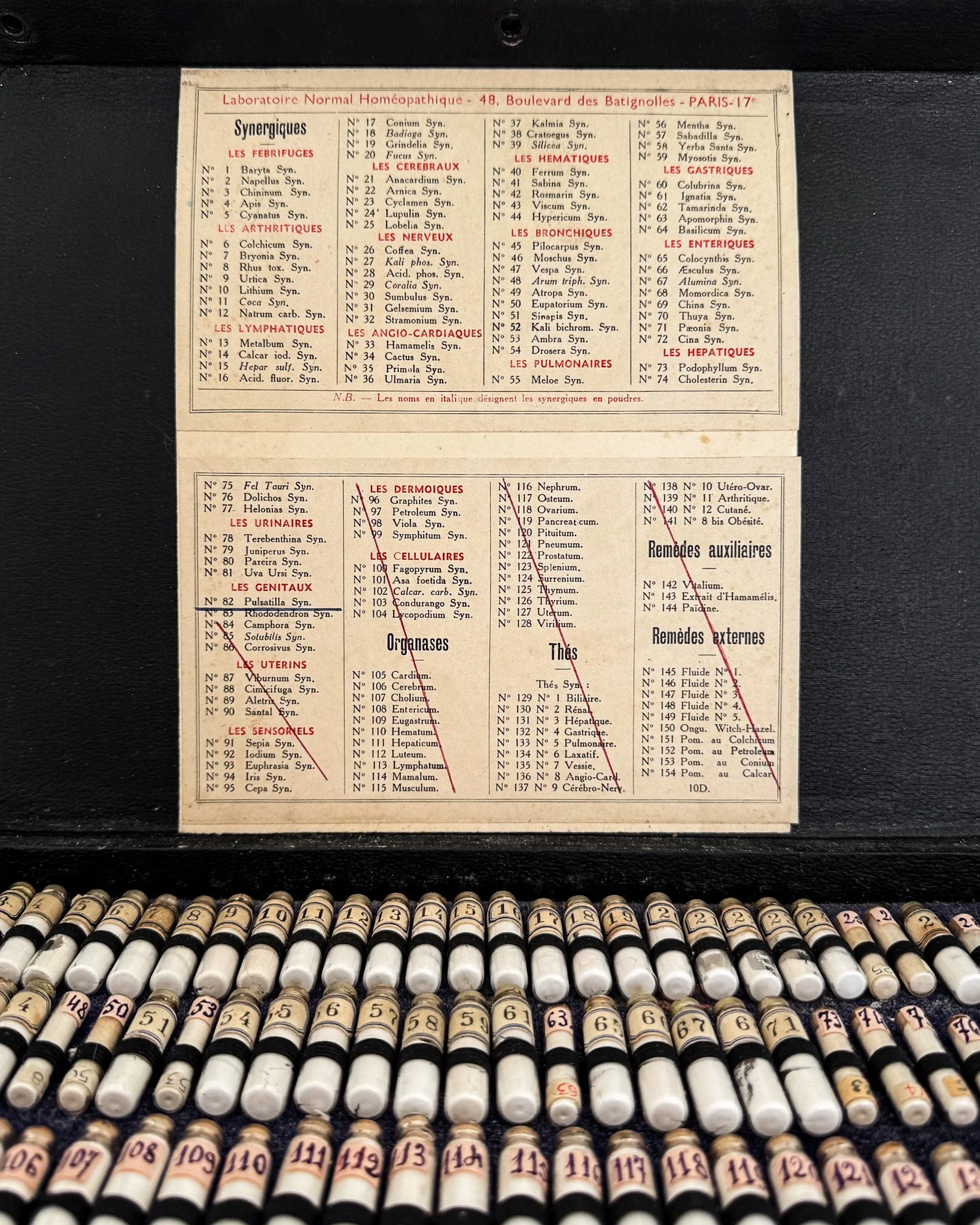 Antique French Homeopathic Set