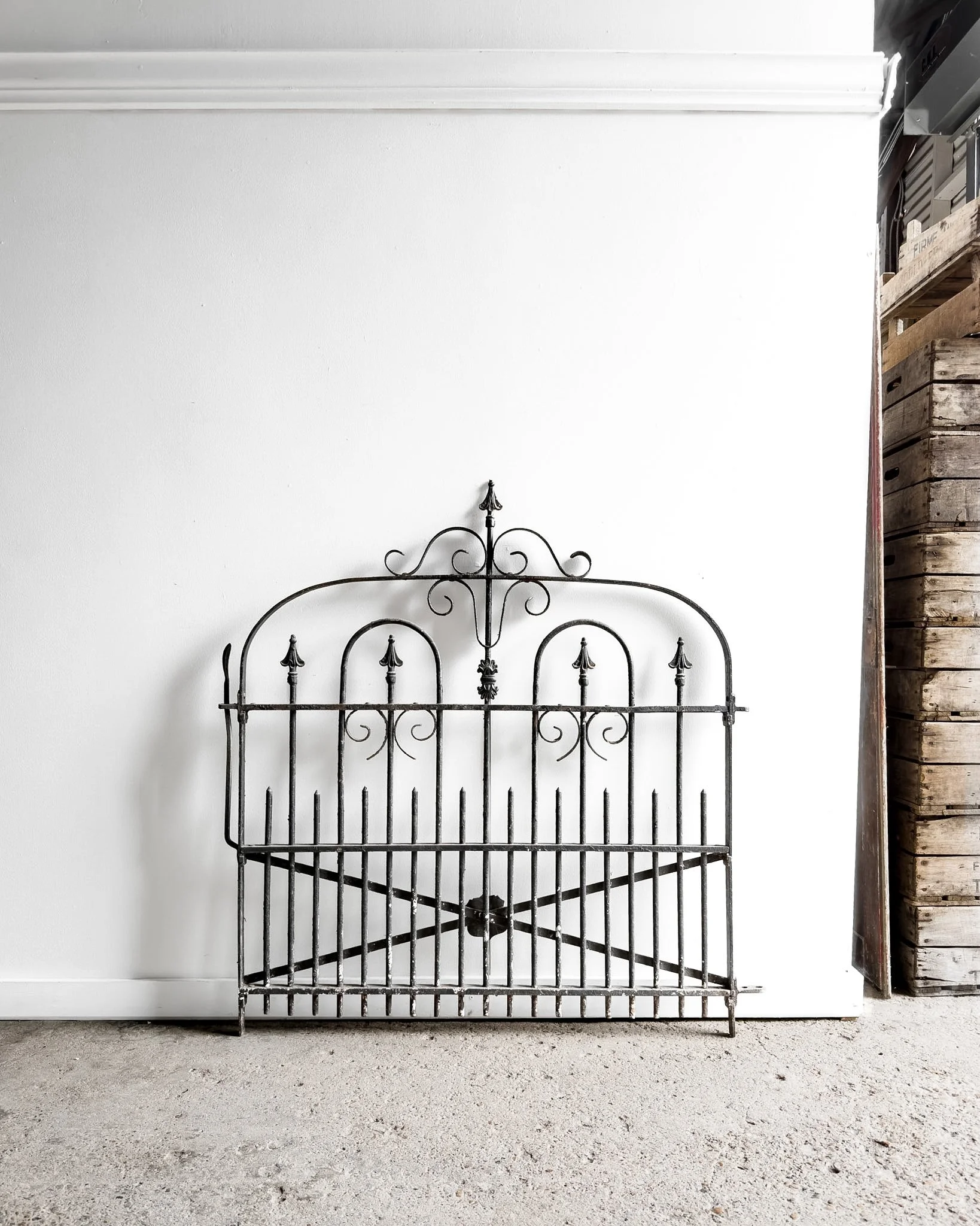Antique 19th-Century Stewart Iron Works Co. Wrought Iron Garden Gate