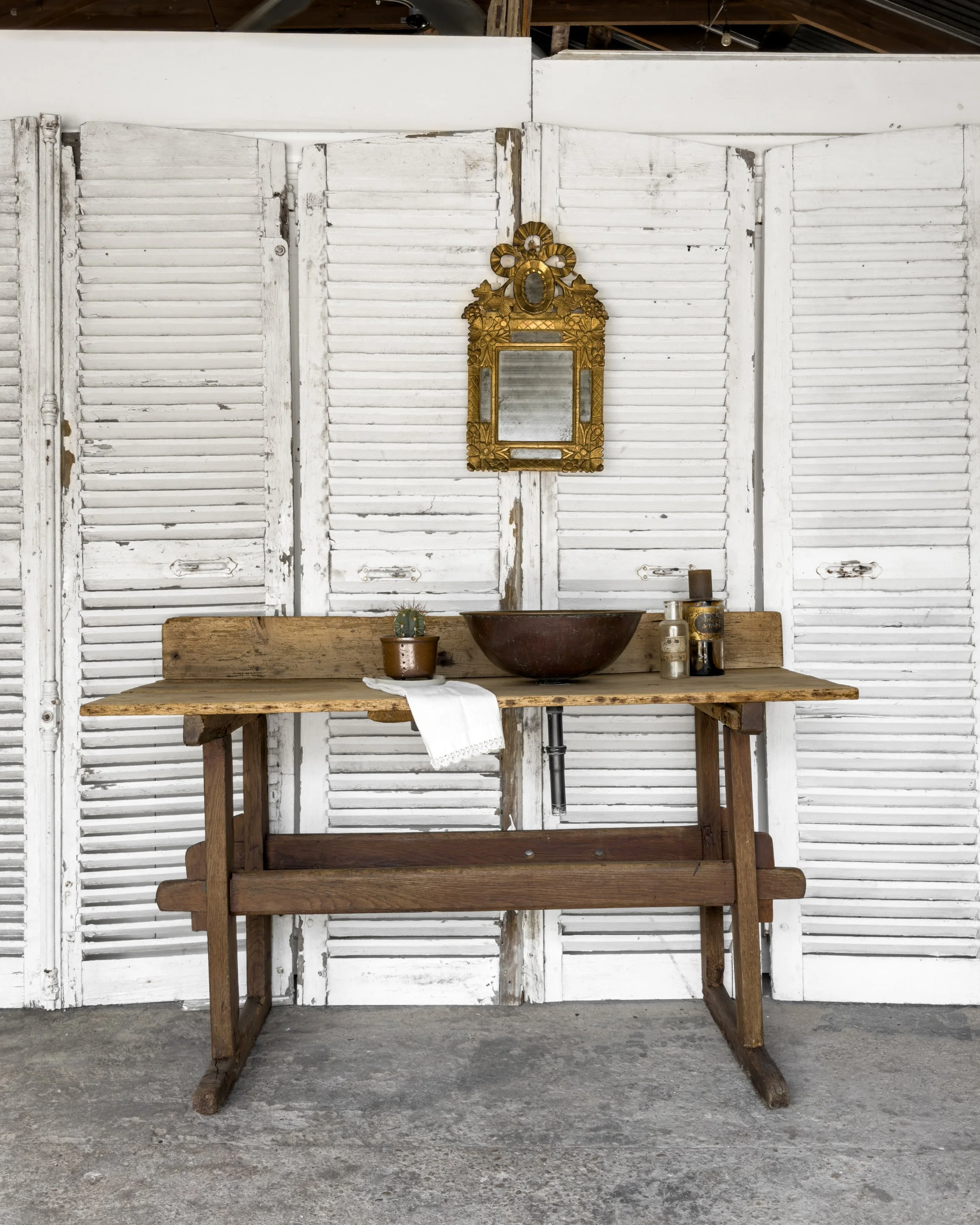Antique French Work Table Vanity