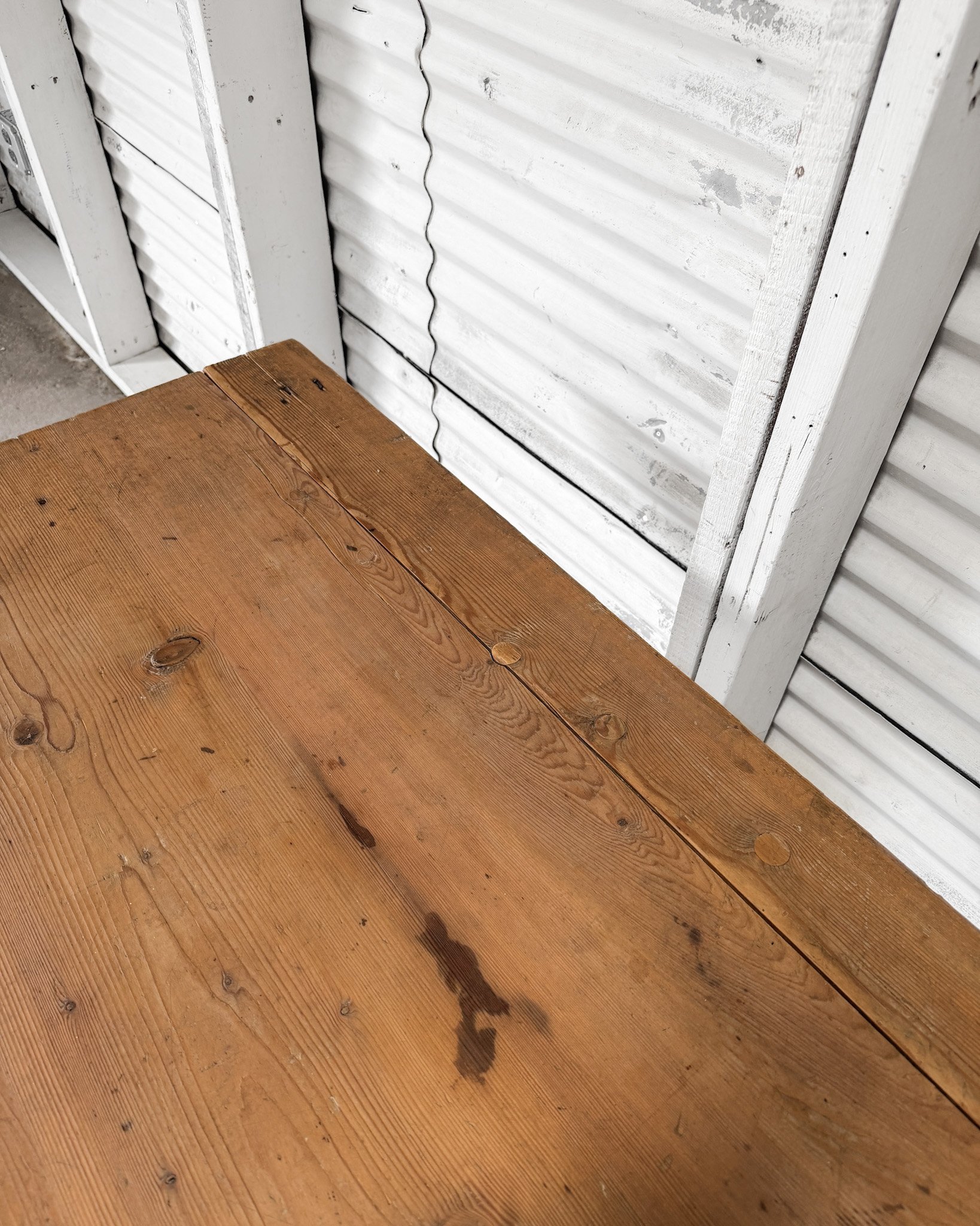 19th-Century Belgian Natural Pine Folding Table