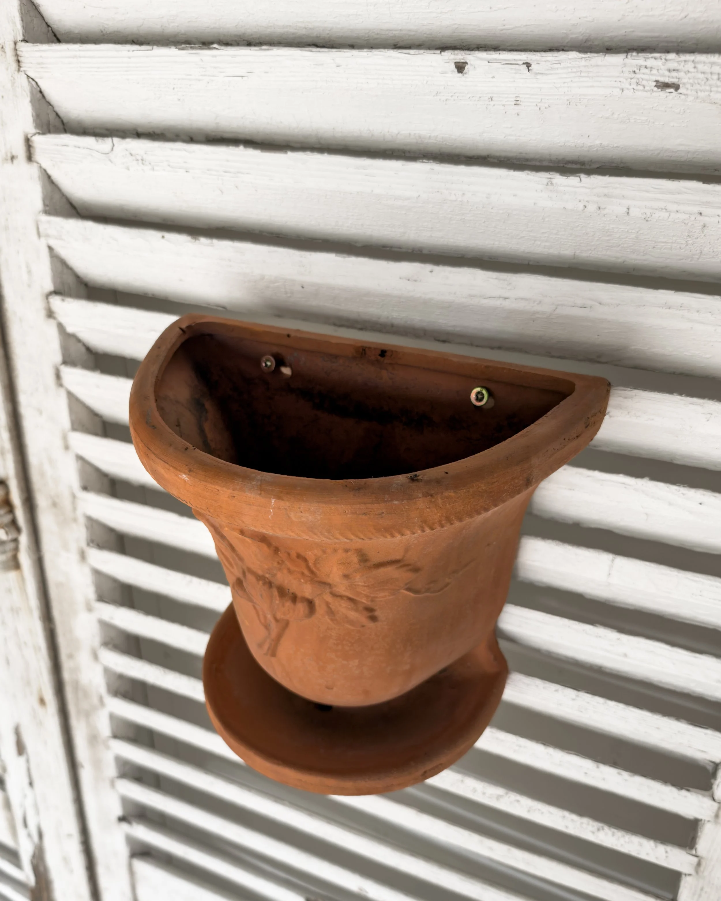 Vintage Terracotta Wall Mounted Flower Pots