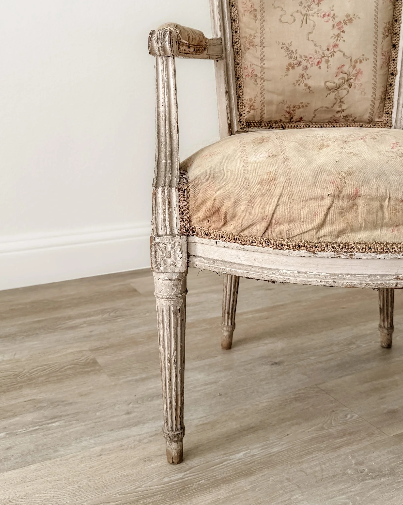 19th-Century French Louis XVI Style Fauteuil Armchairs