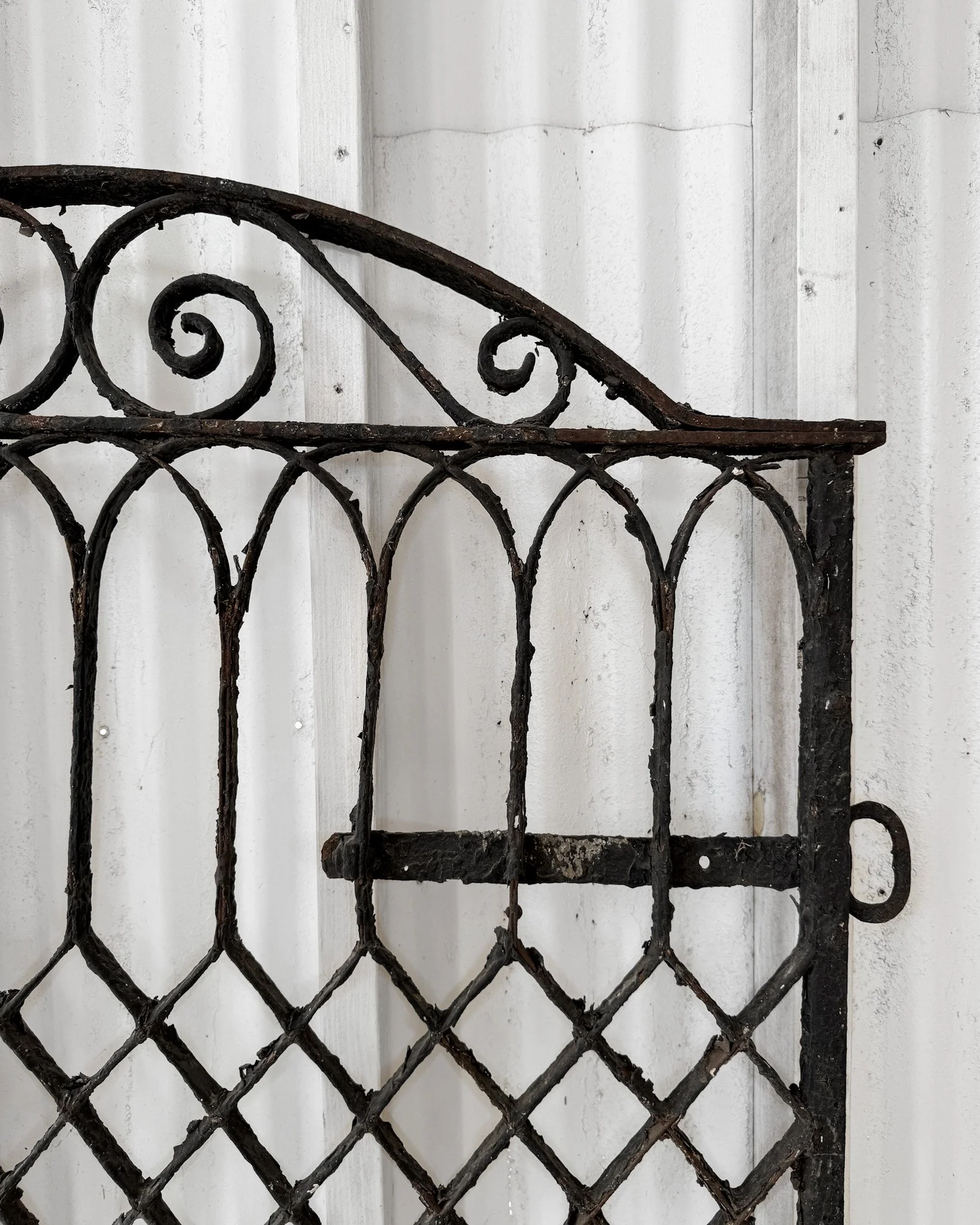 Victorian Cast Iron Garden Gate with Lattice Detail