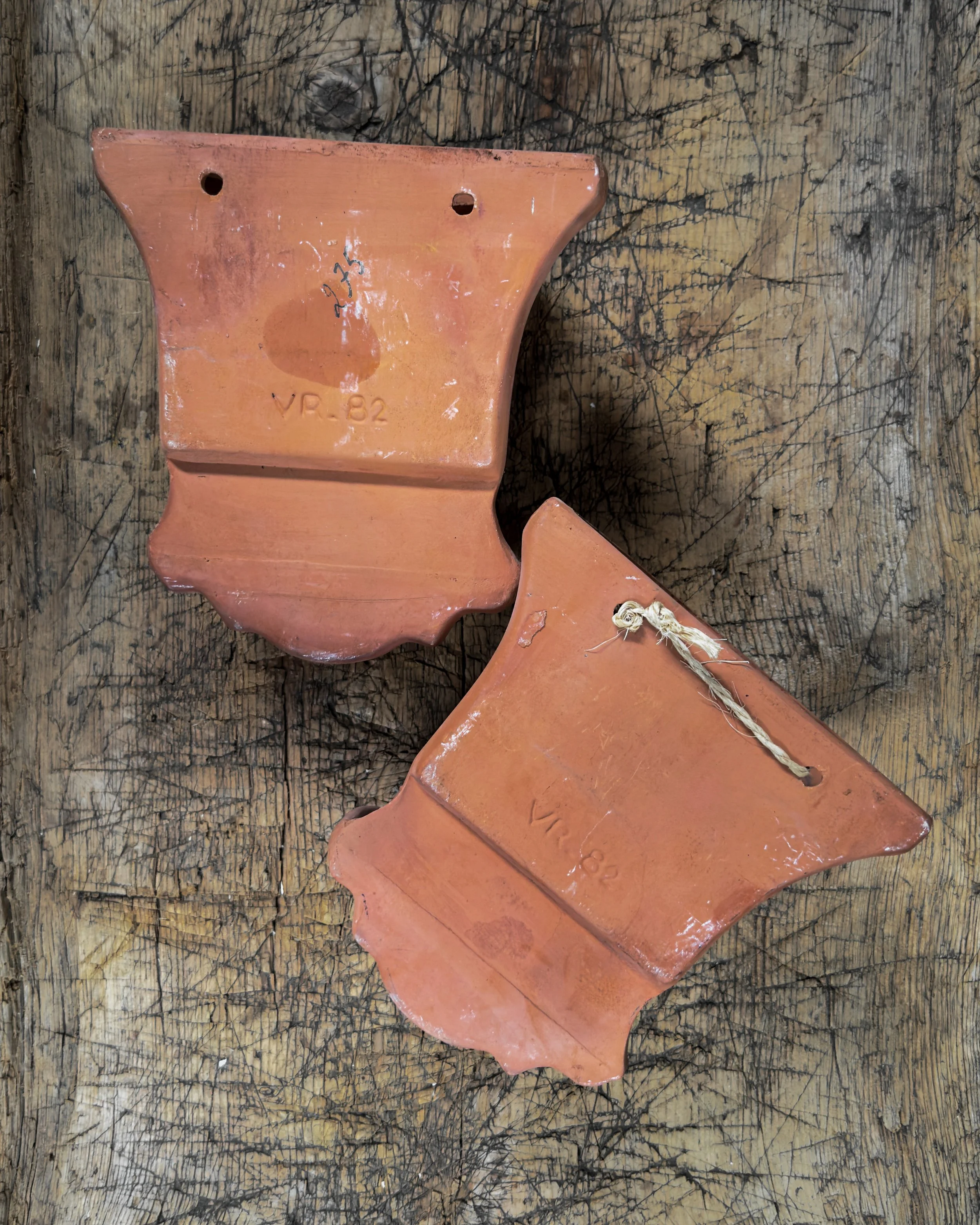 Vintage Terracotta Wall Mounted Flower Pots