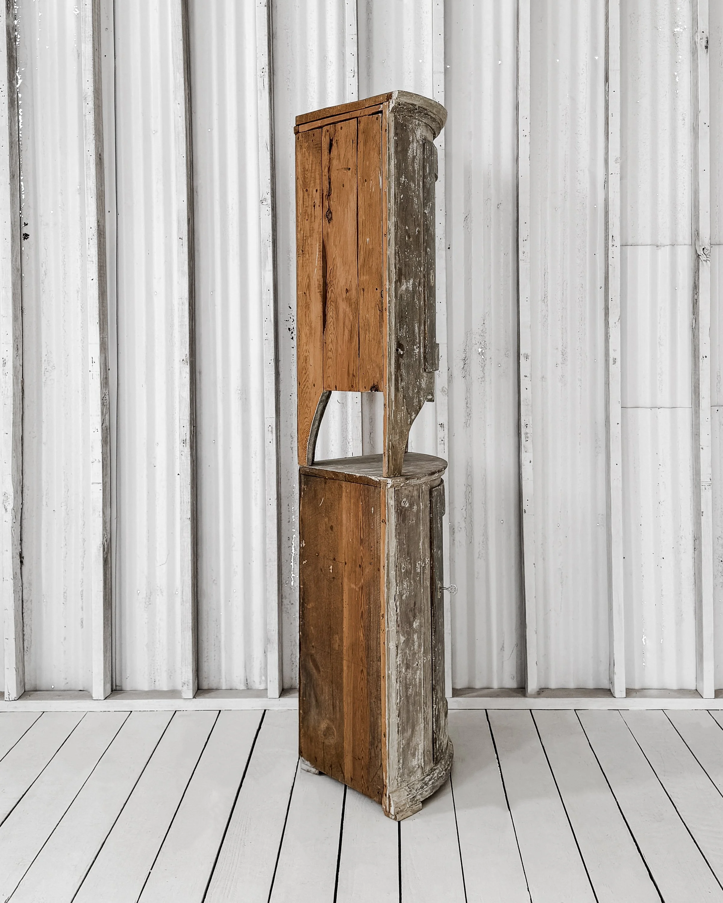 Late 18th Century Narrow Swedish Corner Cupboard