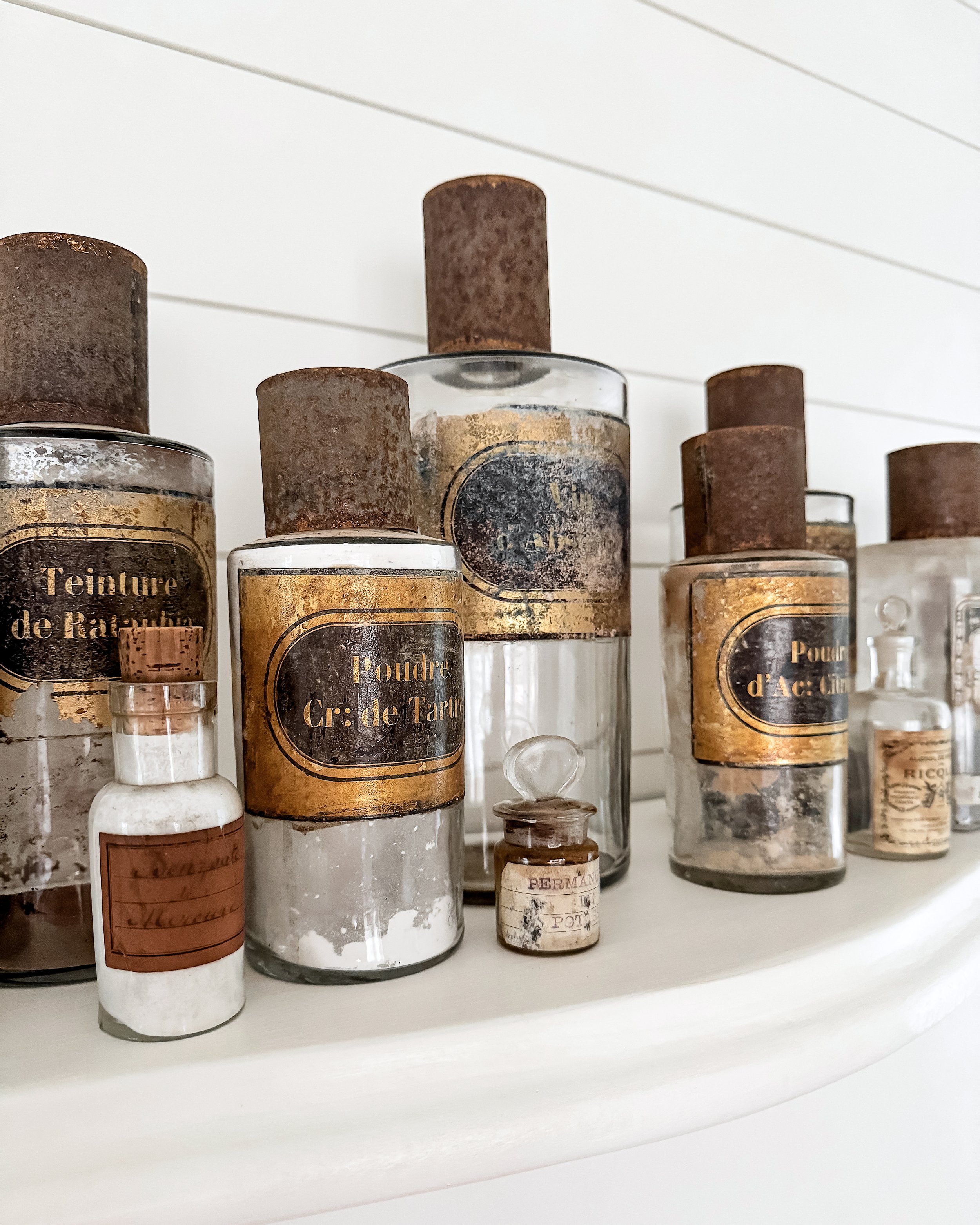 Antique French Apothecary Bottles