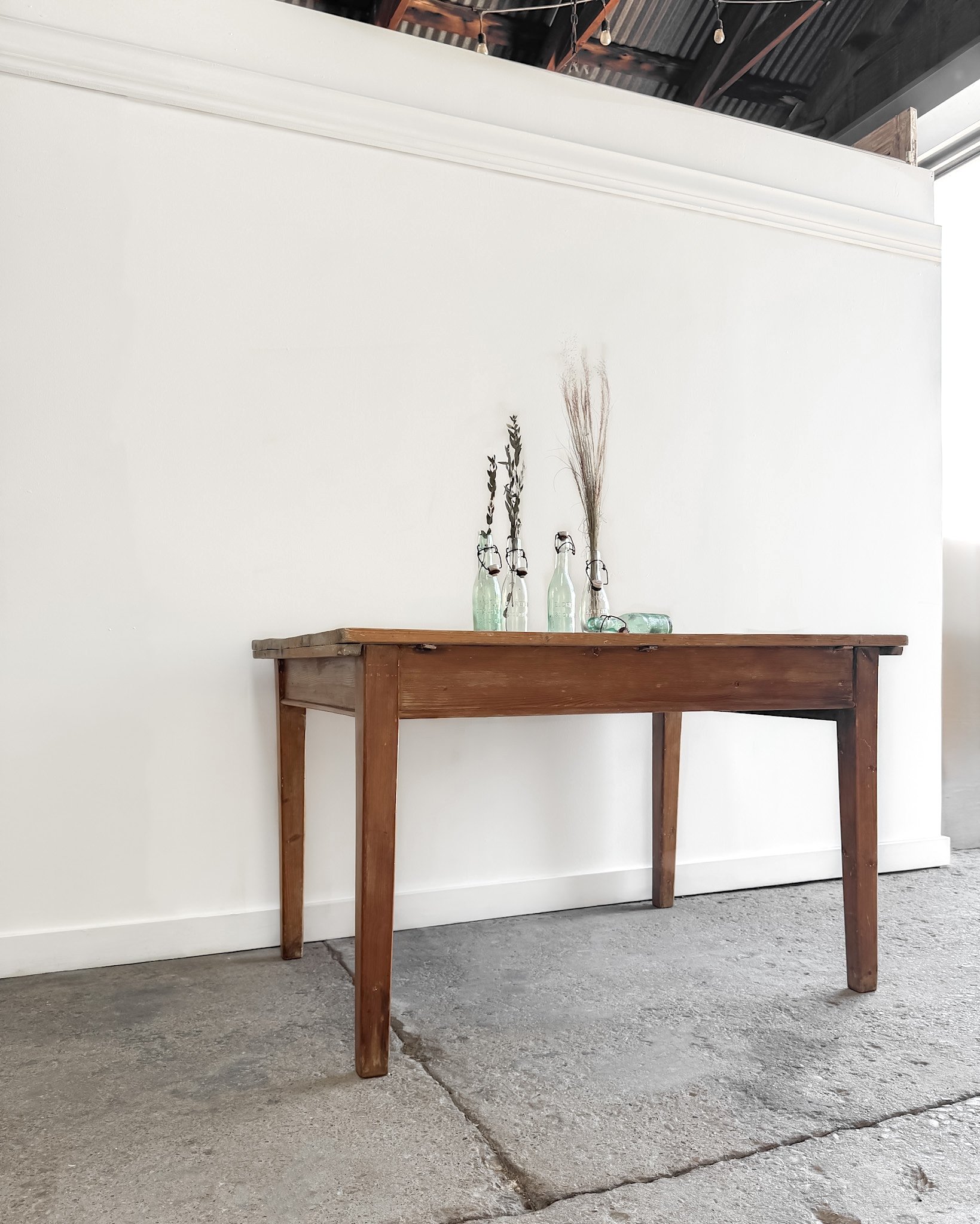 Antique English Pine Kitchen Table