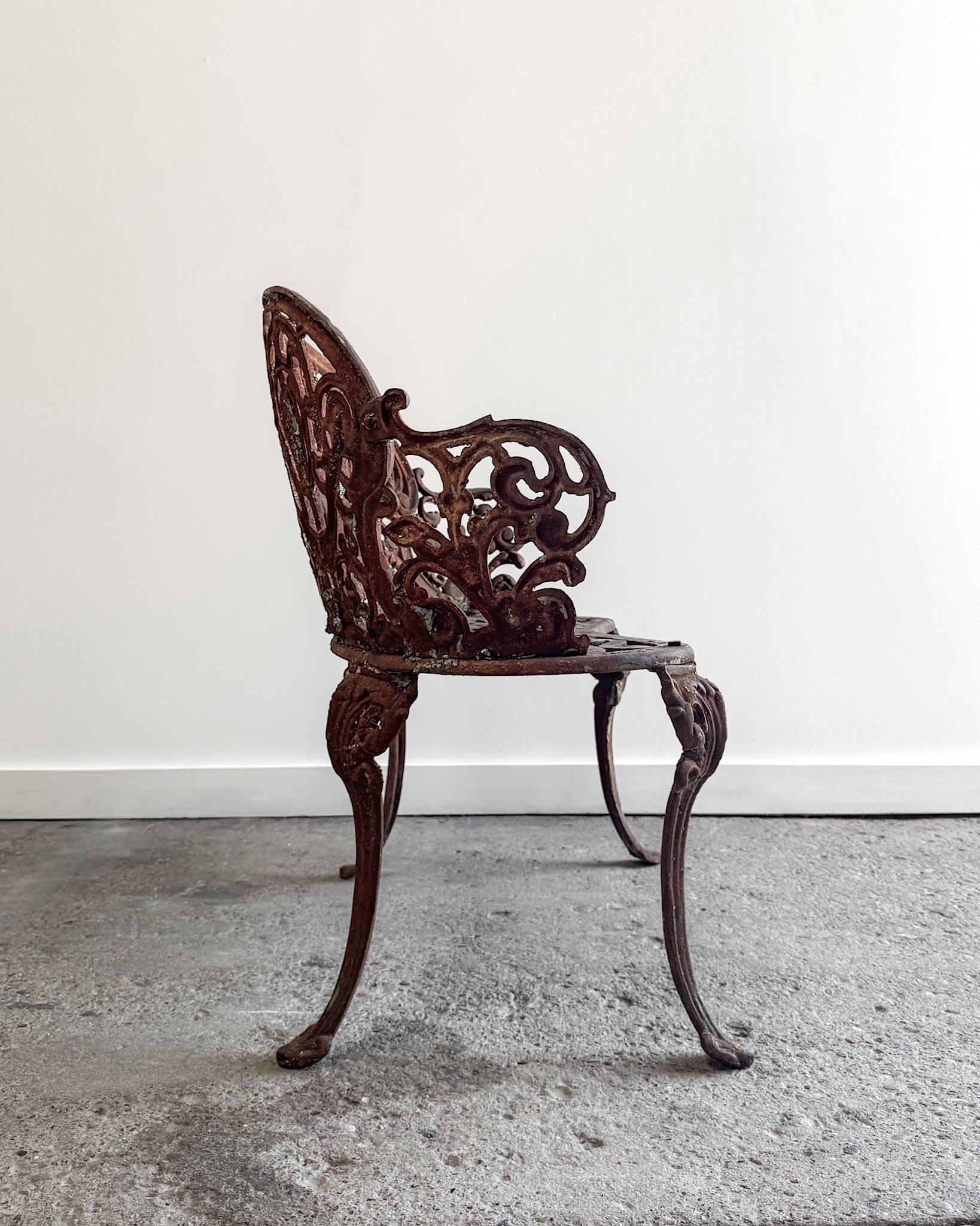 19th Century French Cast Iron Garden Settee