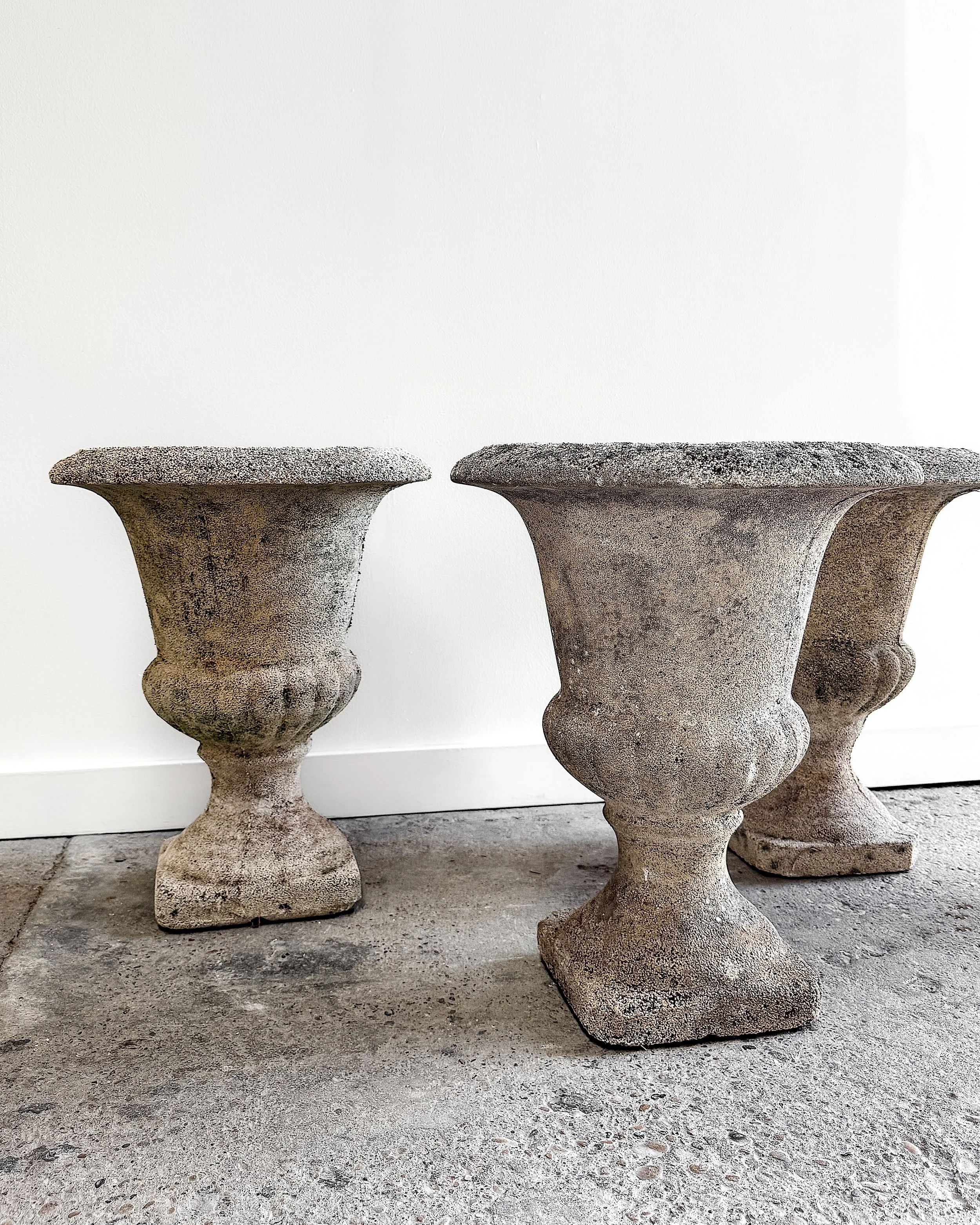 Early 20th Century French Cement Urns