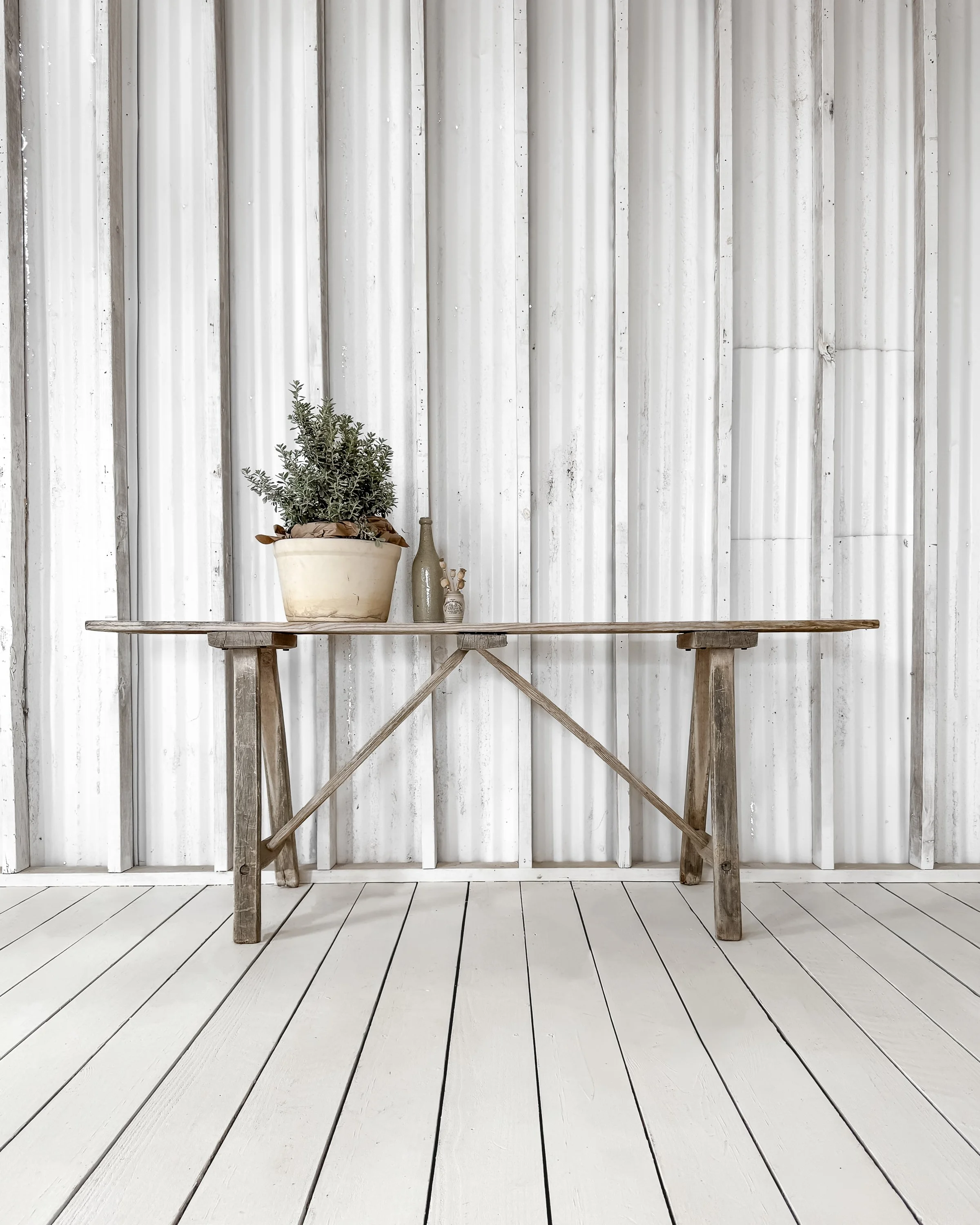 Antique French Laundry Console Table