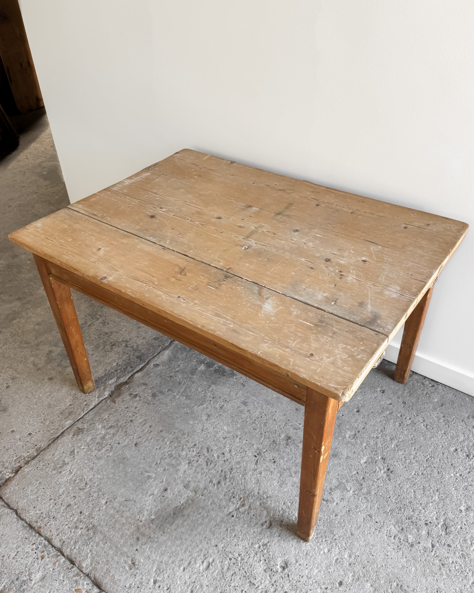 Antique English Pine Kitchen Table
