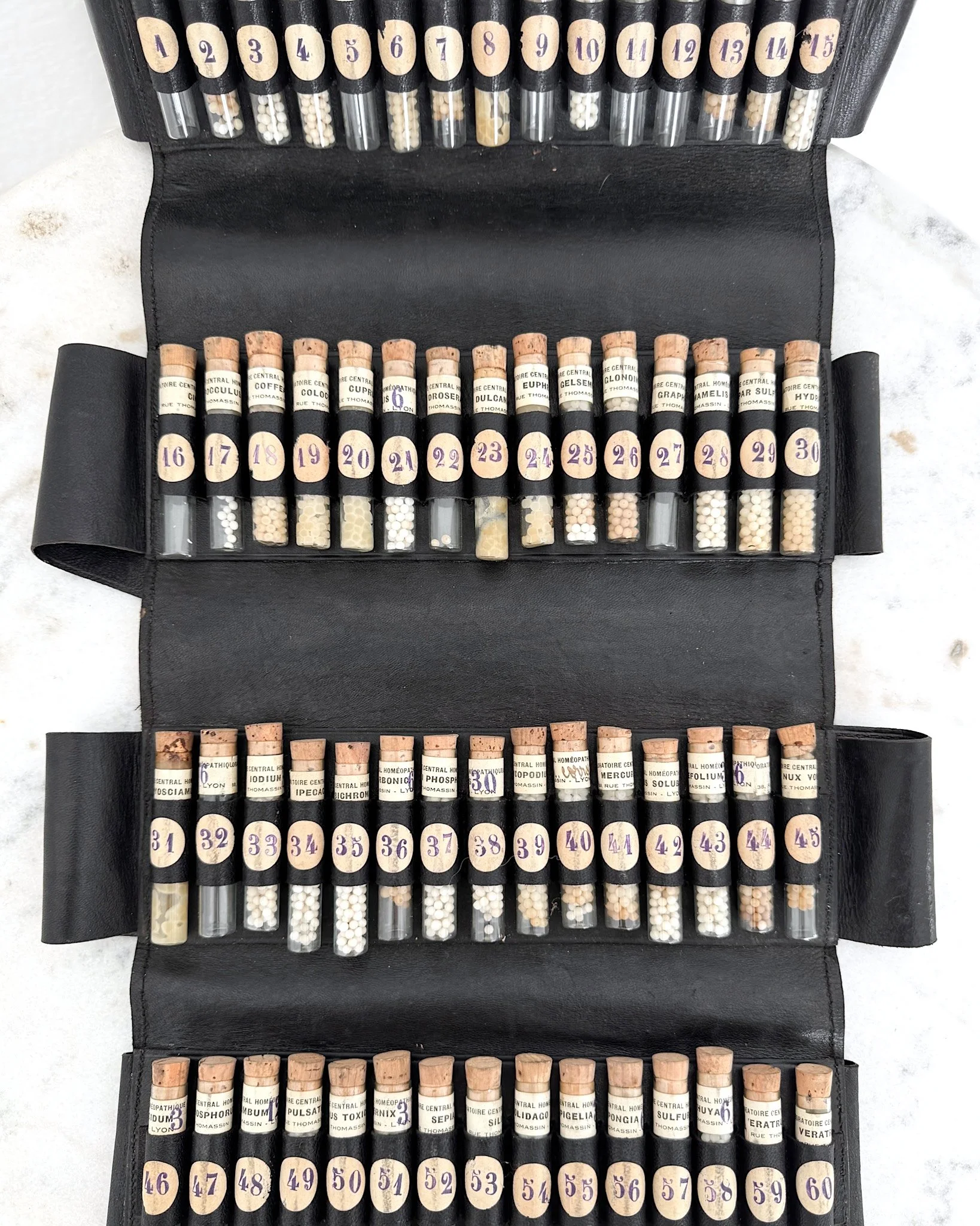 Antique French Homeopathic Leather Travel Case