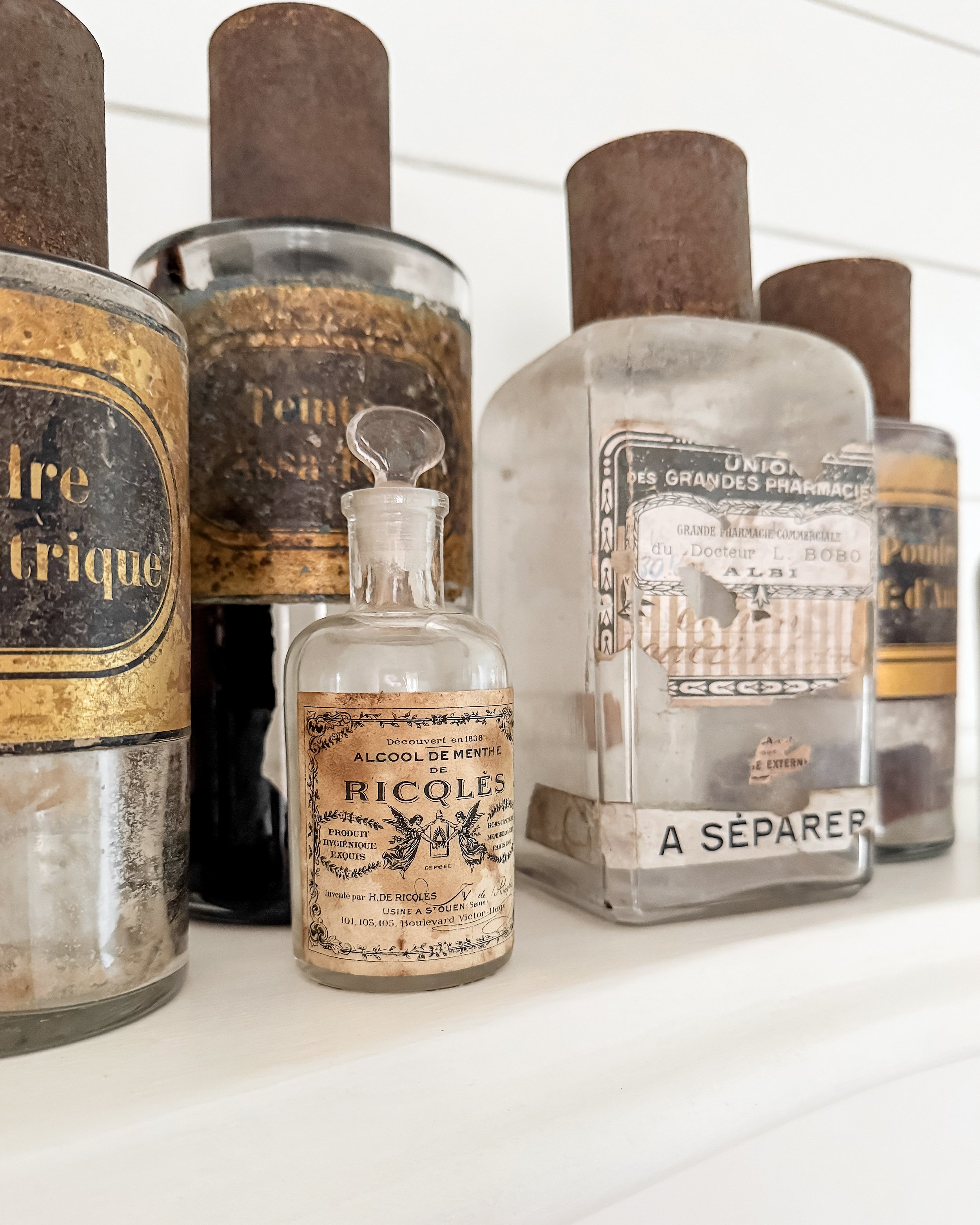 Antique French Apothecary Bottles