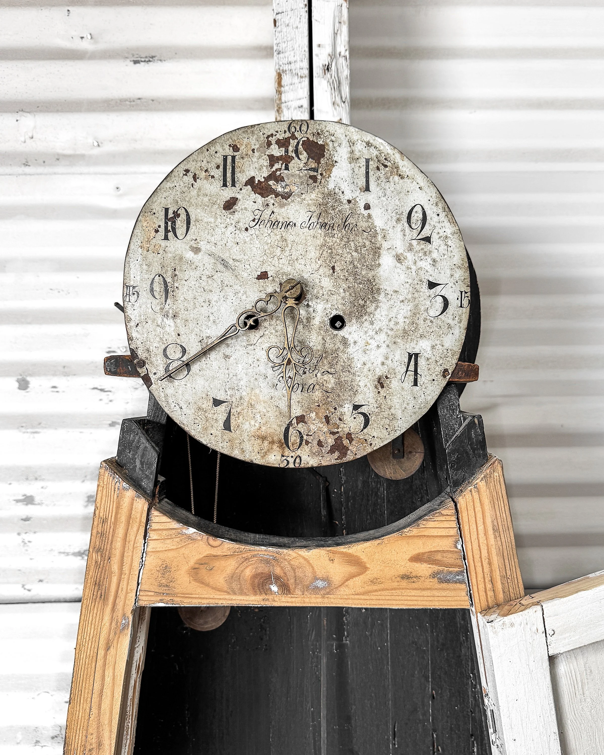 18th century Swedish Gustavian Mora Clock Secretary