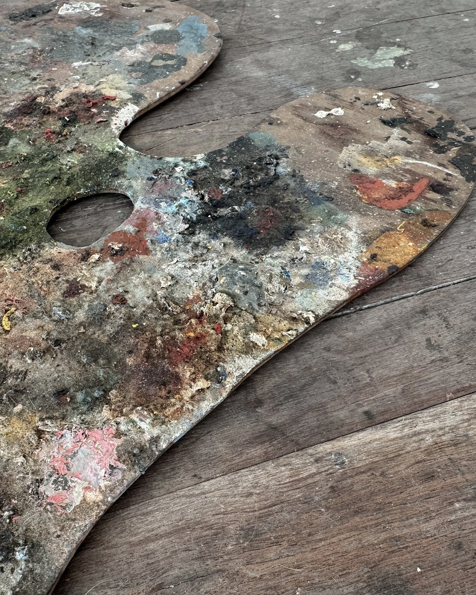 19th Century Wooden French Artist's Palette